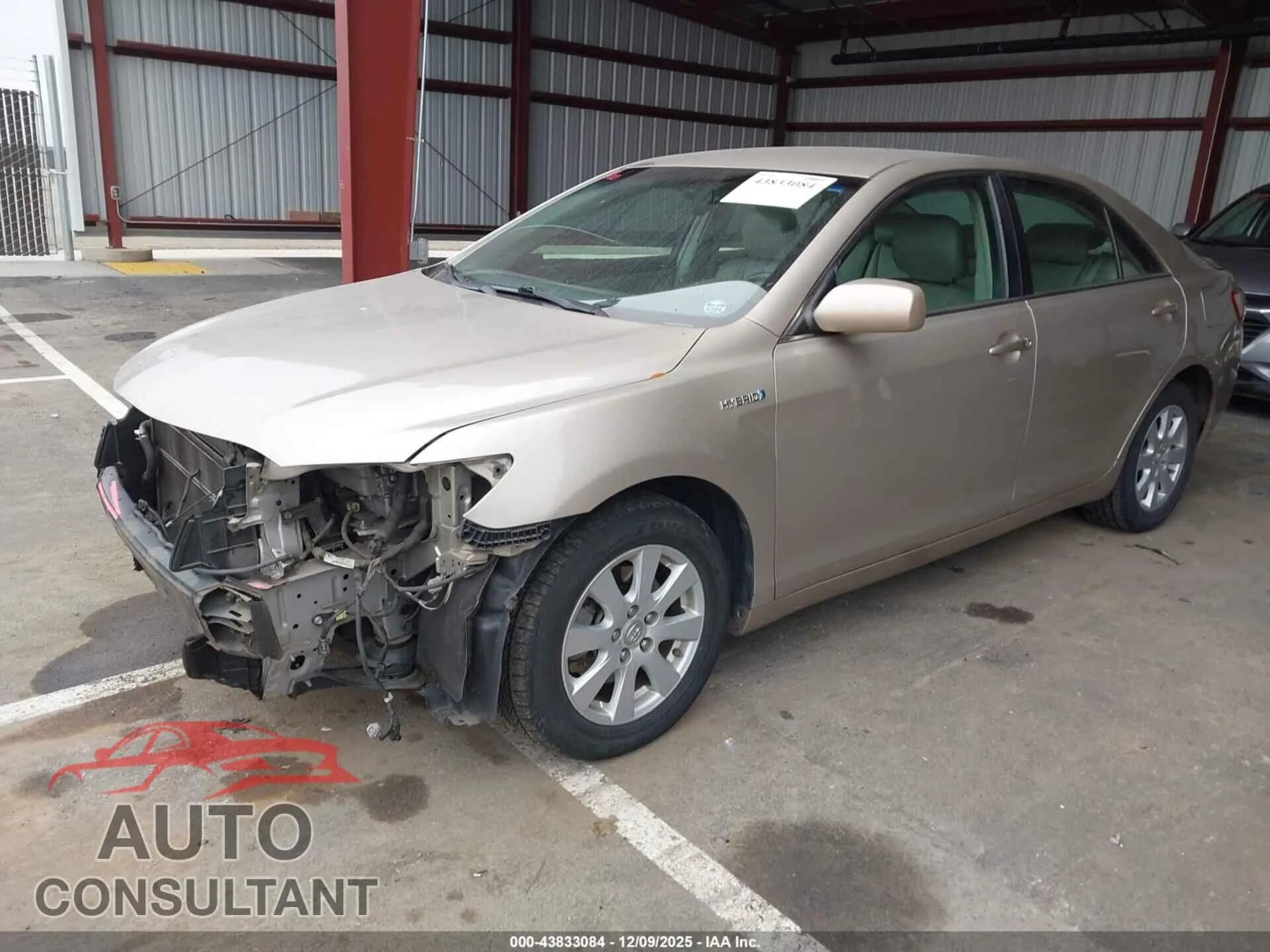 2009 TOYOTA CAMRY HYBRID Damaged VIN 4T1BB46K89U087389 – rear exterior 2009 TOYOTA CAMRY HYBRID Damaged VIN 4T1BB46K89U087389 – rear exterior