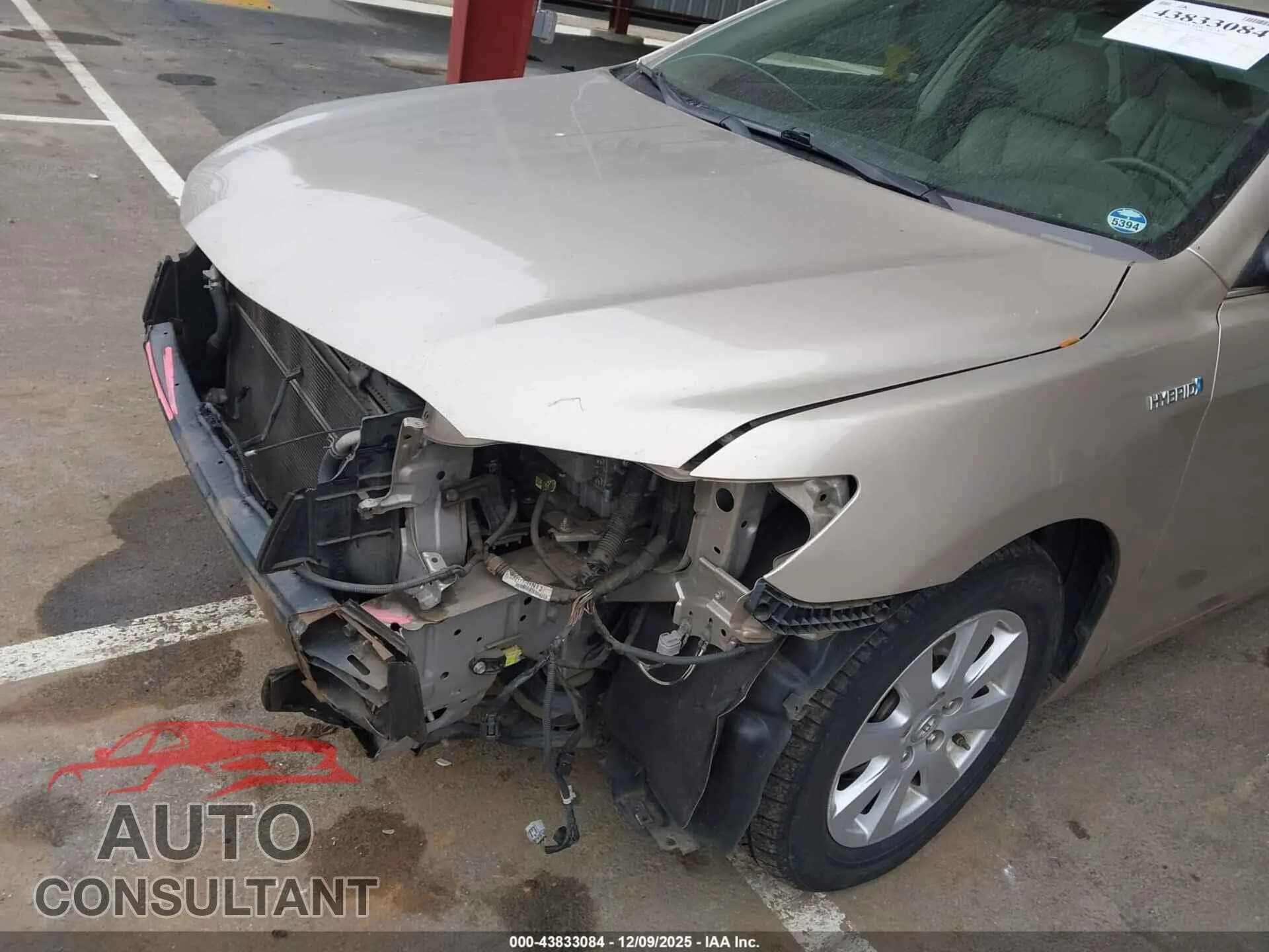 2009 TOYOTA CAMRY HYBRID Damaged VIN 4T1BB46K89U087389 – photo 14 2009 TOYOTA CAMRY HYBRID Damaged VIN 4T1BB46K89U087389 – photo 14