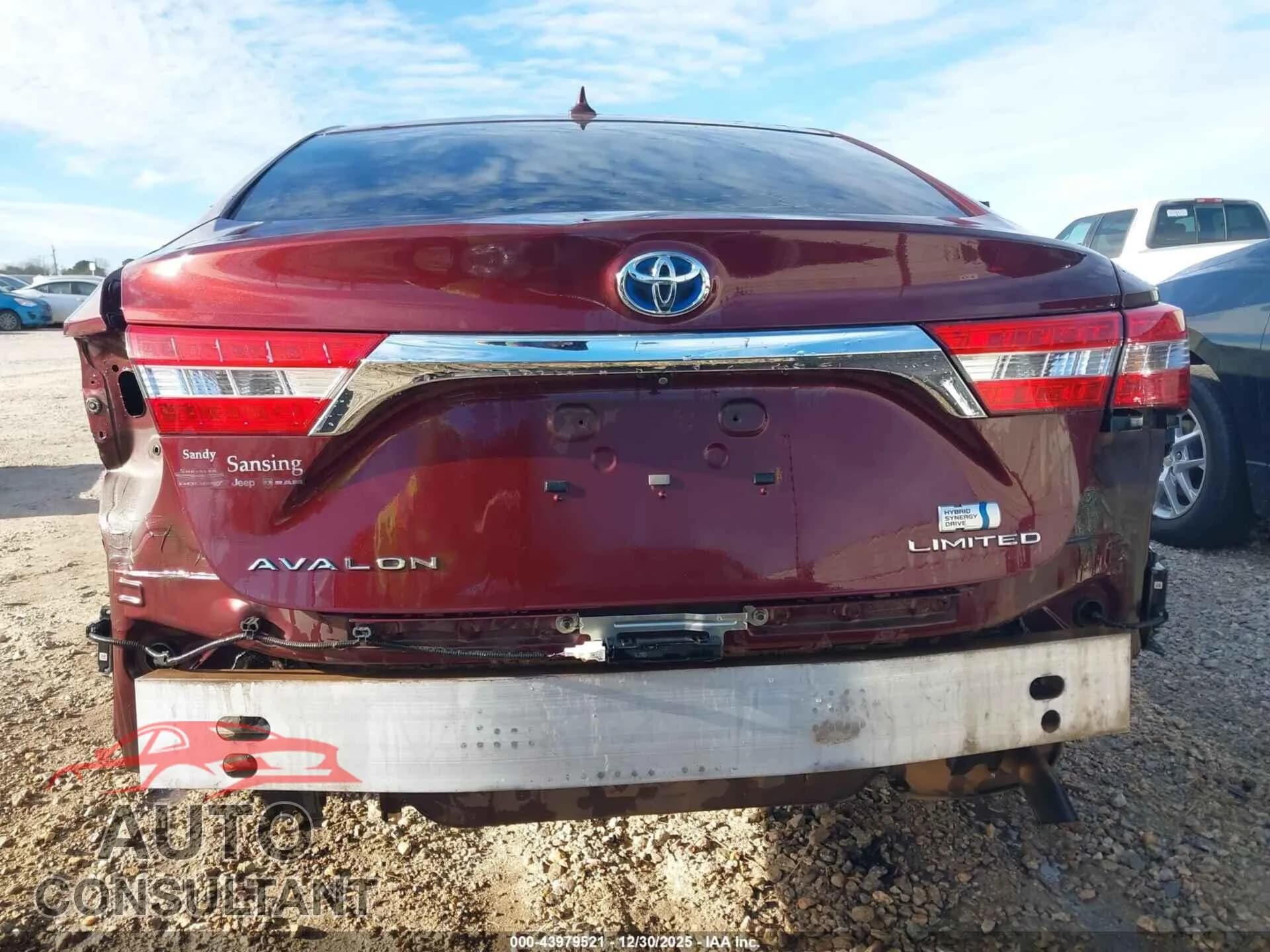 2014 TOYOTA AVALON HYBRID Damaged VIN 4T1BD1EB2EU032439 – photo 16 2014 TOYOTA AVALON HYBRID Damaged VIN 4T1BD1EB2EU032439 – photo 16