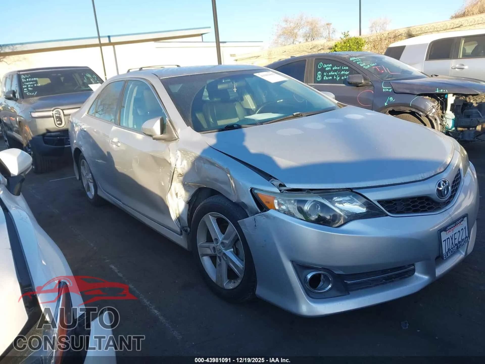 2014 TOYOTA CAMRY Damaged VIN 4T1BF1FK9EU763927 – engine bay 2014 TOYOTA CAMRY Damaged VIN 4T1BF1FK9EU763927 – engine bay