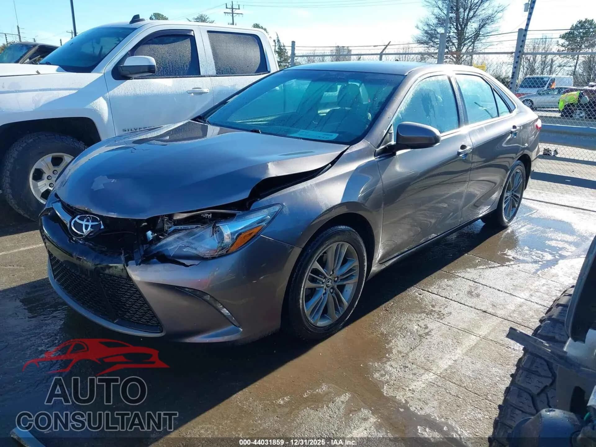 2015 TOYOTA CAMRY Damaged VIN 4T1BF1FK9FU957455 – rear exterior 2015 TOYOTA CAMRY Damaged VIN 4T1BF1FK9FU957455 – rear exterior
