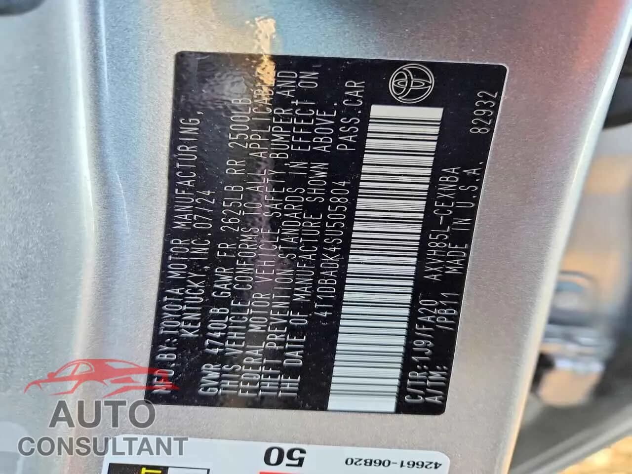 2025 TOYOTA CAMRY Damaged VIN 4T1DBADK4SU505804 – photo 13 2025 TOYOTA CAMRY Damaged VIN 4T1DBADK4SU505804 – photo 13