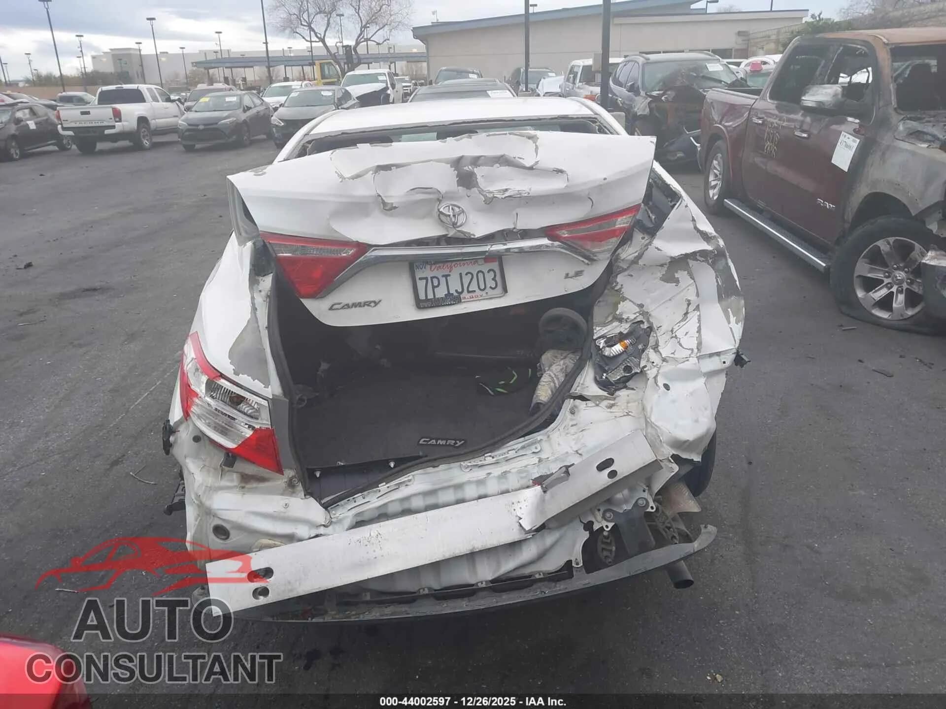 2015 TOYOTA CAMRY Damaged VIN 4T4BF1FK3FR504700 – photo 17 2015 TOYOTA CAMRY Damaged VIN 4T4BF1FK3FR504700 – photo 17