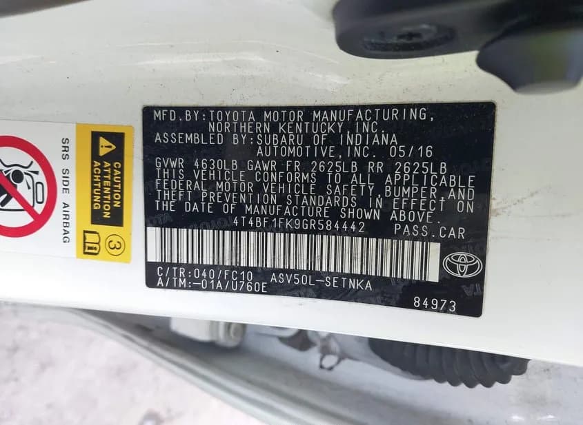 2016 TOYOTA Camry Used VIN 4T4BF1FK9GR584442 – photo 20 2016 TOYOTA Camry Used VIN 4T4BF1FK9GR584442 – photo 20