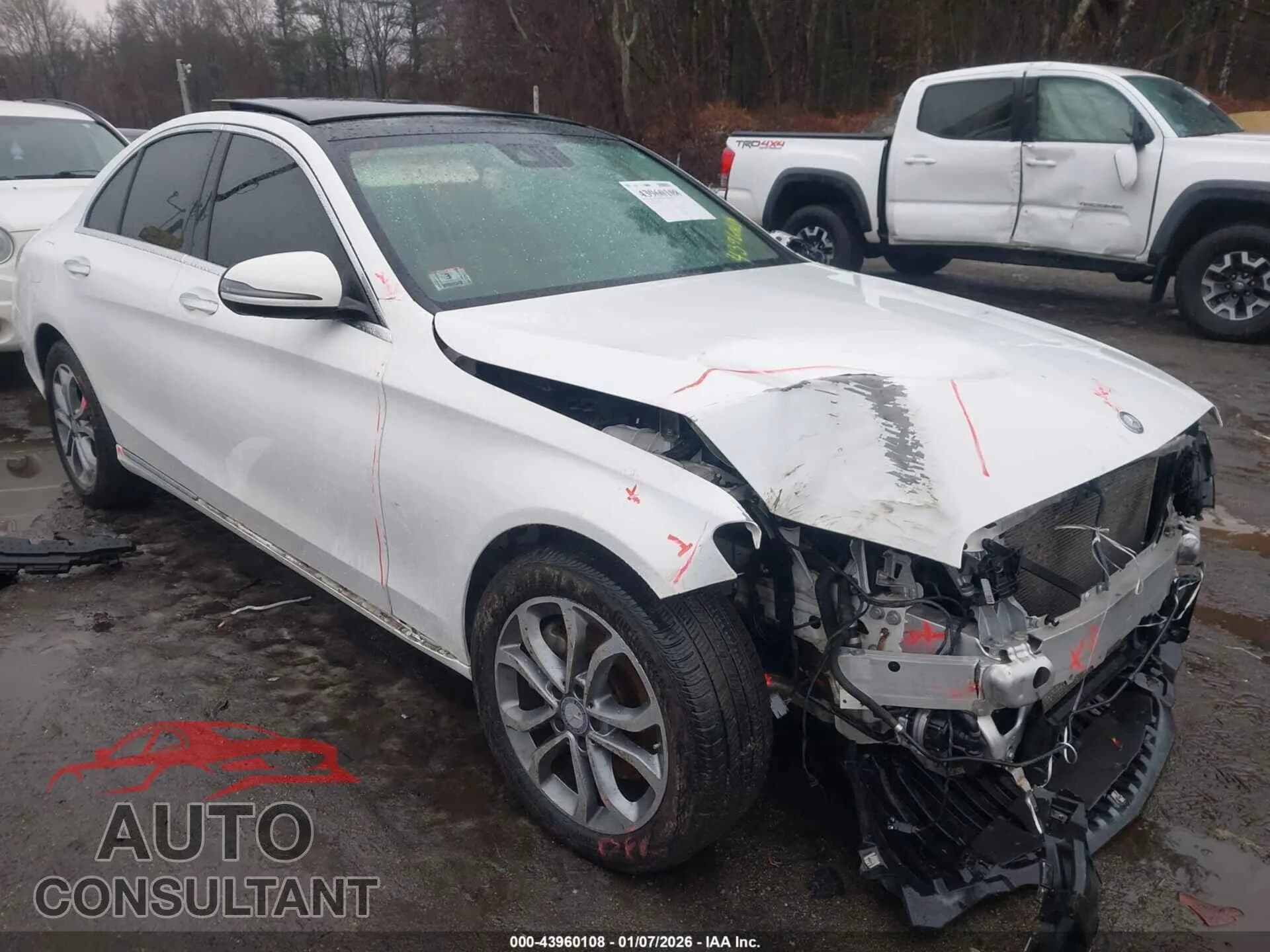 2017 MERCEDES-BENZ C 300 Damaged VIN 55SWF4KB7HU206023 – front exterior 2017 MERCEDES-BENZ C 300 Damaged VIN 55SWF4KB7HU206023 – front exterior