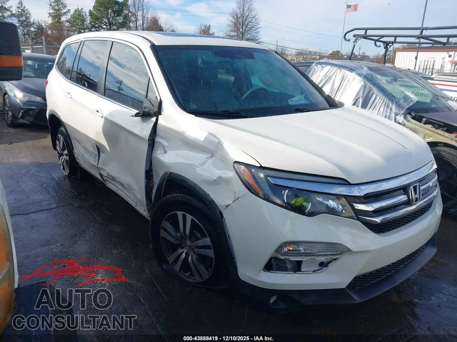 2018 HONDA PILOT Damaged VIN 5FNYF5H59JB002136 – front exterior 2018 HONDA PILOT Damaged VIN 5FNYF5H59JB002136 – front exterior