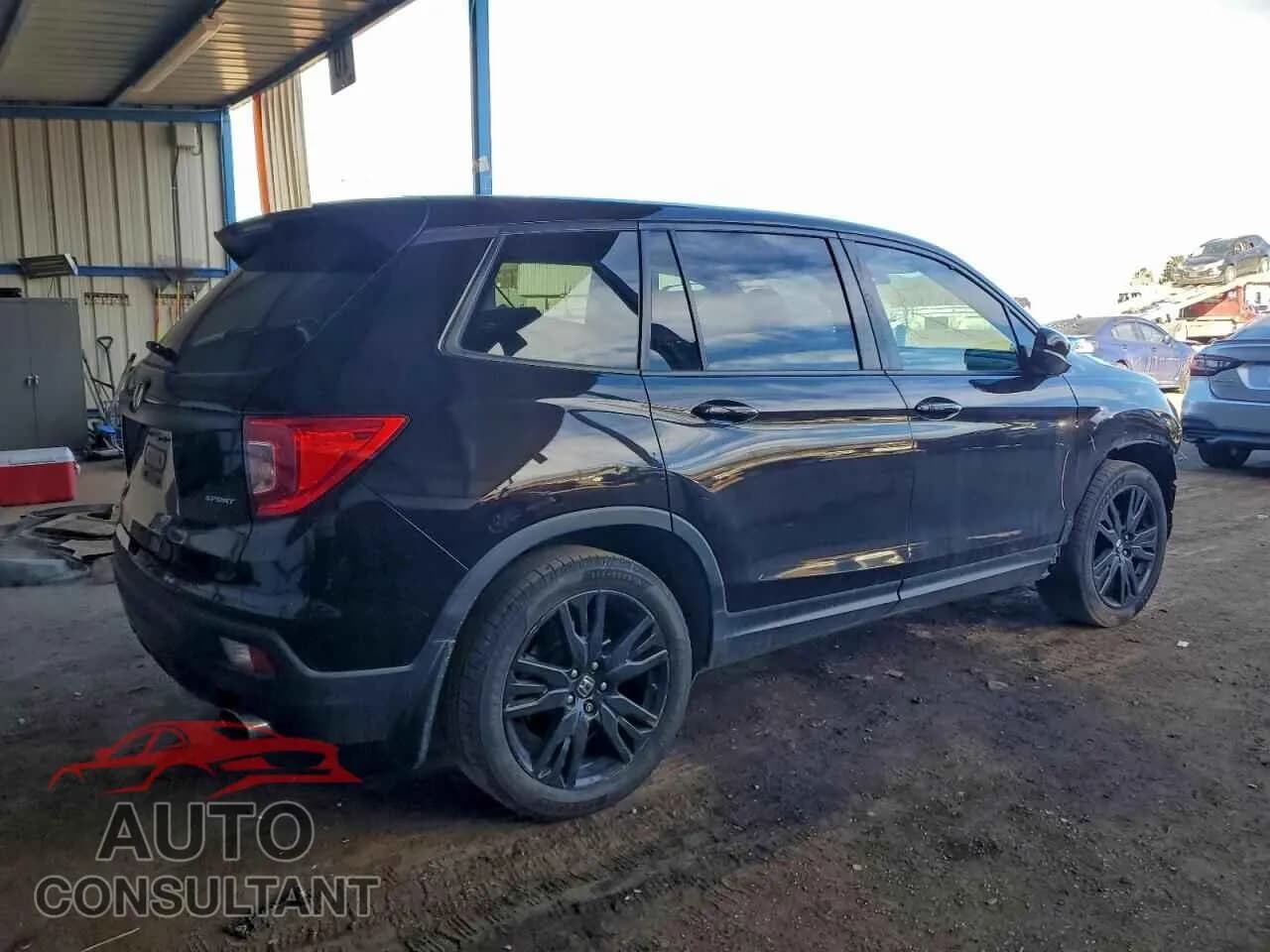 2019 HONDA PASSPORT Damaged VIN 5FNYF7H22KB008038 – side profile 2019 HONDA PASSPORT Damaged VIN 5FNYF7H22KB008038 – side profile