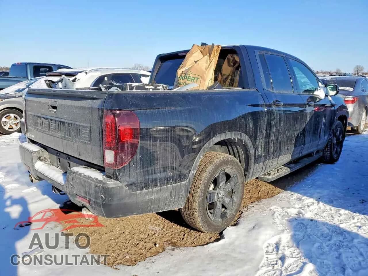 2024 HONDA RIDGELINE Damaged VIN 5FPYK3F82RB026505 – side profile 2024 HONDA RIDGELINE Damaged VIN 5FPYK3F82RB026505 – side profile