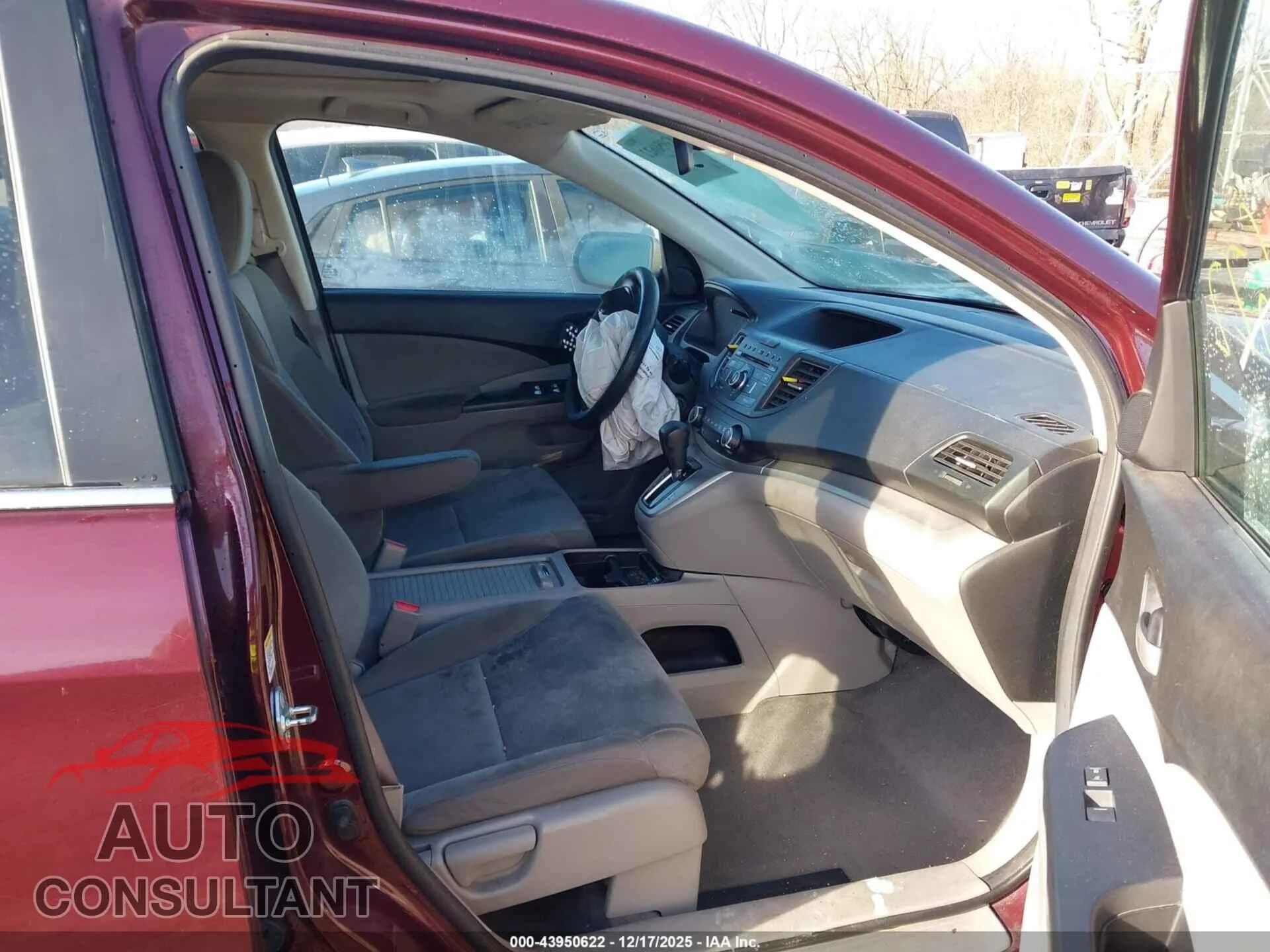 2013 HONDA CR-V Damaged VIN 5J6RM4H53DL050683 – interior seats 2013 HONDA CR-V Damaged VIN 5J6RM4H53DL050683 – interior seats