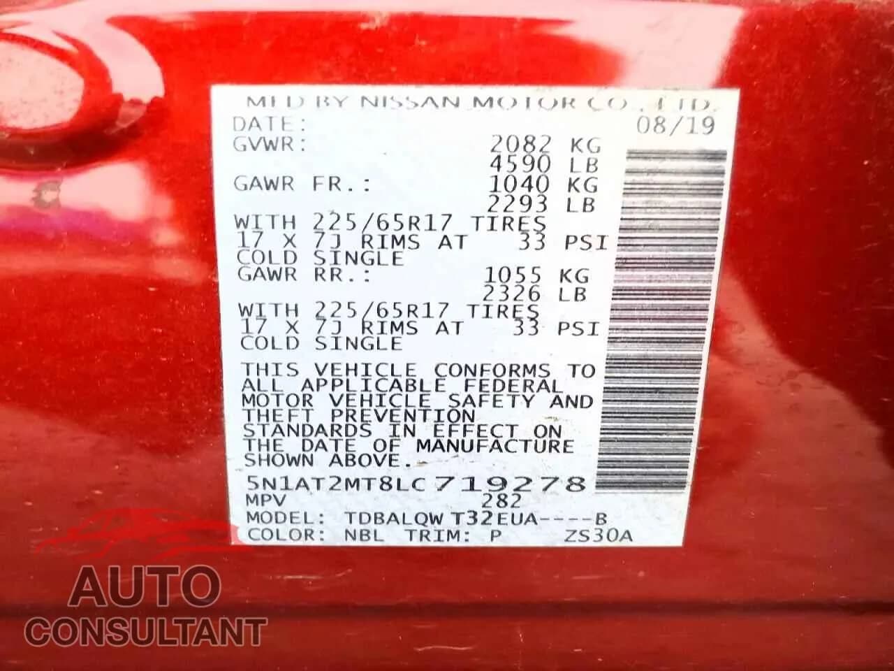 2020 NISSAN ROGUE Damaged VIN 5N1AT2MT8LC719278 – photo 13 2020 NISSAN ROGUE Damaged VIN 5N1AT2MT8LC719278 – photo 13