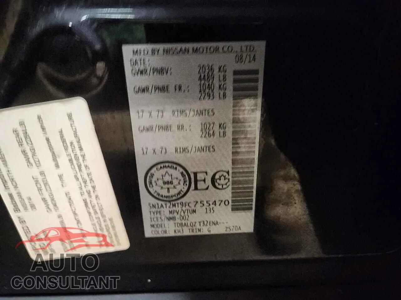 2015 NISSAN ROGUE Damaged VIN 5N1AT2MT9FC755470 – photo 14 2015 NISSAN ROGUE Damaged VIN 5N1AT2MT9FC755470 – photo 14