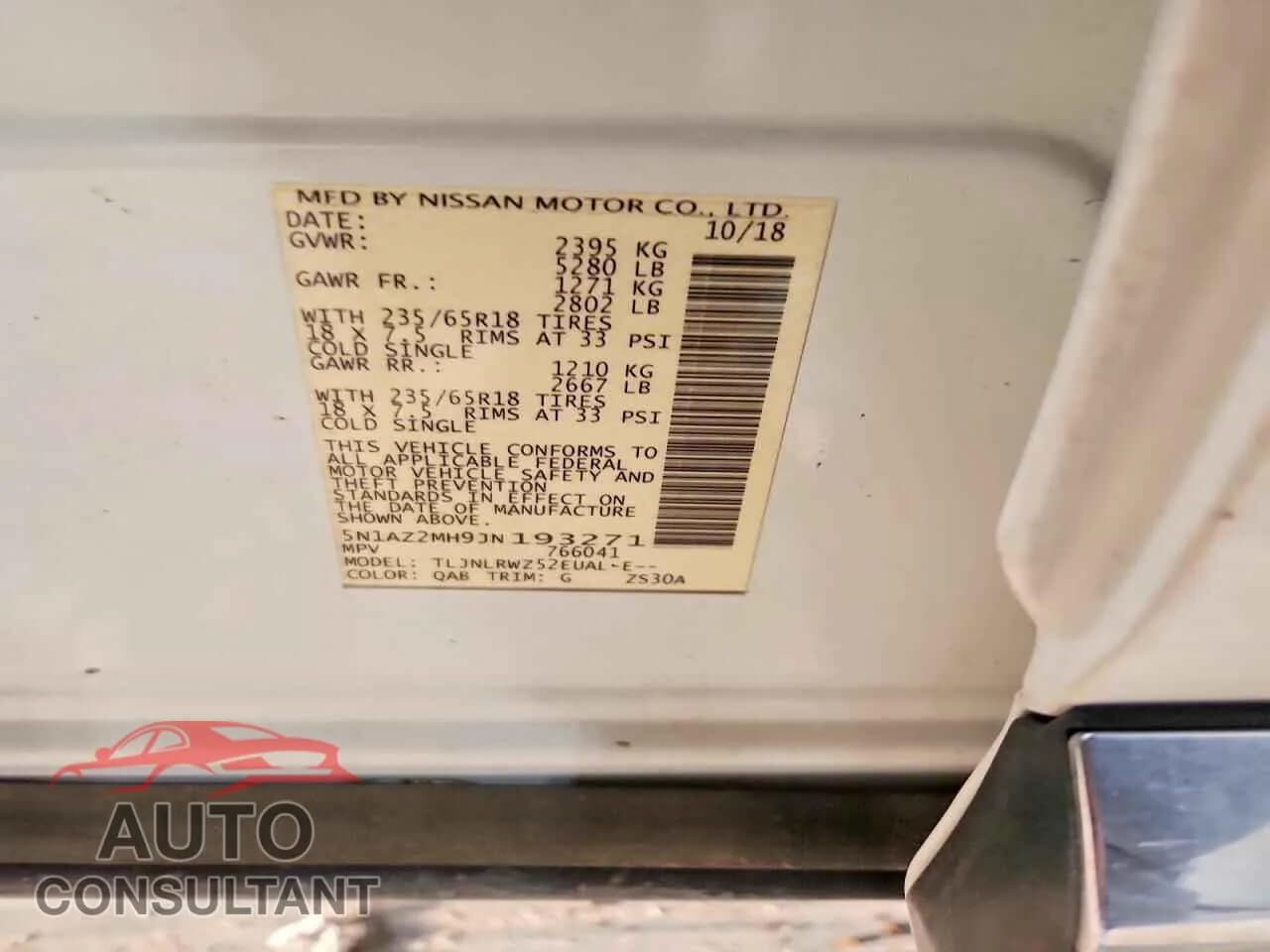 2018 NISSAN MURANO Used VIN 5N1AZ2MH9JN193271 – photo 13 2018 NISSAN MURANO Used VIN 5N1AZ2MH9JN193271 – photo 13