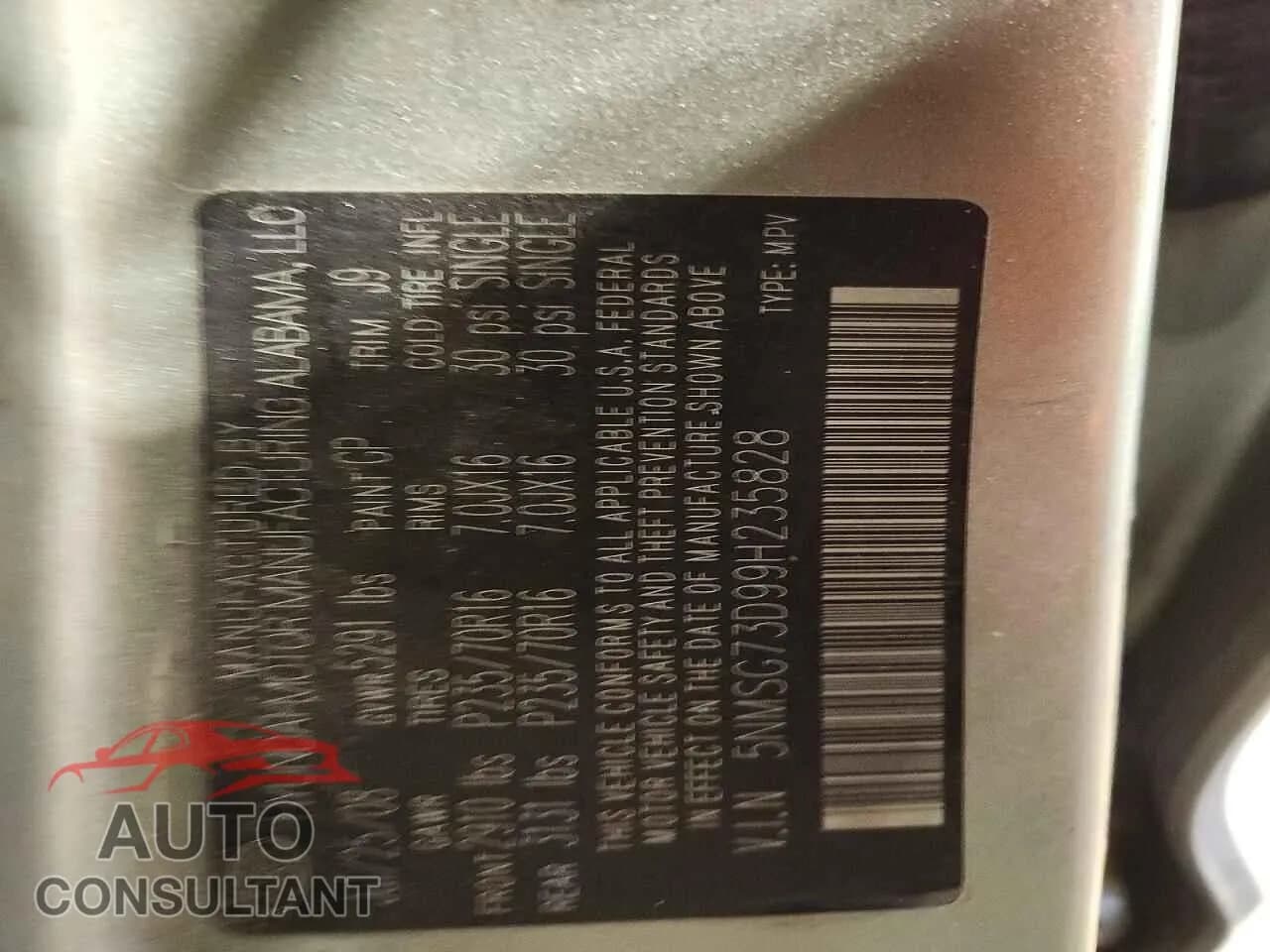 2009 HYUNDAI SANTA FE Damaged VIN 5NMSG73D99H235828 – photo 14 2009 HYUNDAI SANTA FE Damaged VIN 5NMSG73D99H235828 – photo 14