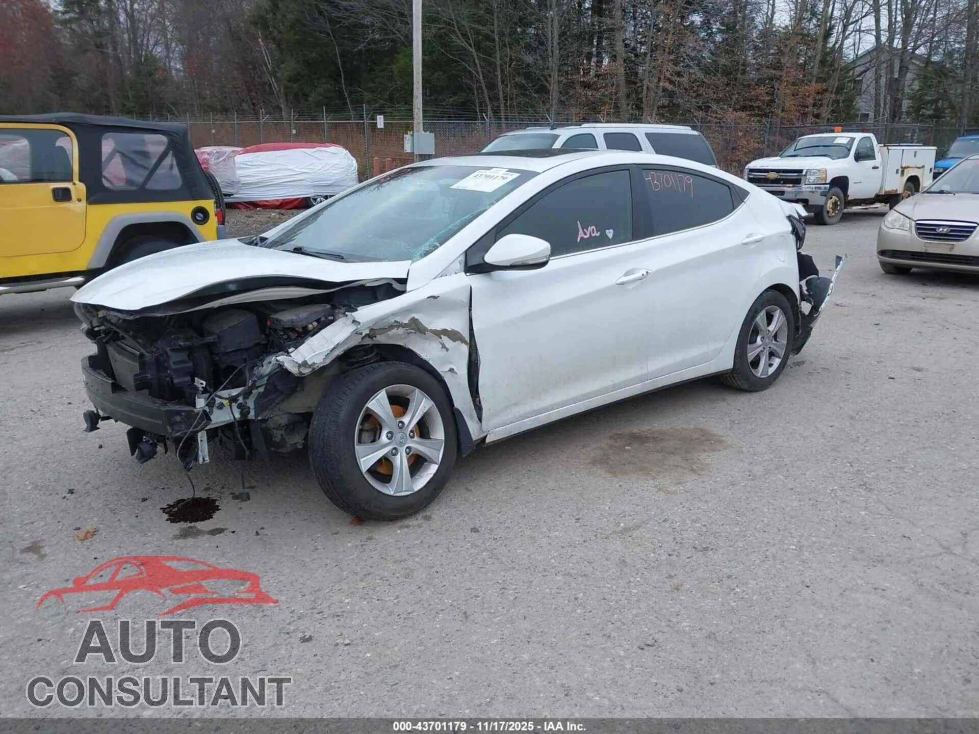 2016 HYUNDAI ELANTRA Damaged VIN 5NPDH4AE4GH681210 – rear exterior 2016 HYUNDAI ELANTRA Damaged VIN 5NPDH4AE4GH681210 – rear exterior