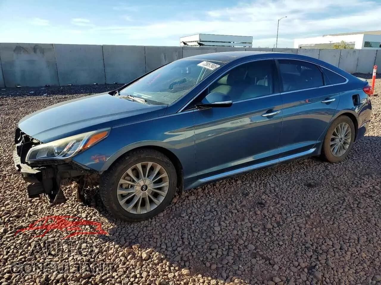 2015 HYUNDAI SONATA Damaged VIN 5NPE34AF1FH103673 – front exterior 2015 HYUNDAI SONATA Damaged VIN 5NPE34AF1FH103673 – front exterior