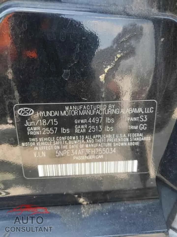 2015 HYUNDAI SONATA Damaged VIN 5NPE34AF3FH255034 – photo 12 2015 HYUNDAI SONATA Damaged VIN 5NPE34AF3FH255034 – photo 12