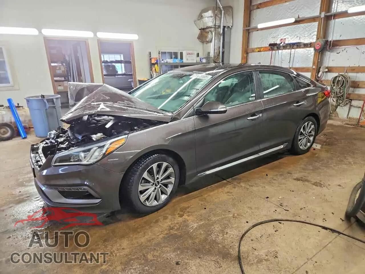 2016 HYUNDAI SONATA Damaged VIN 5NPE34AF8GH351436 – front exterior 2016 HYUNDAI SONATA Damaged VIN 5NPE34AF8GH351436 – front exterior