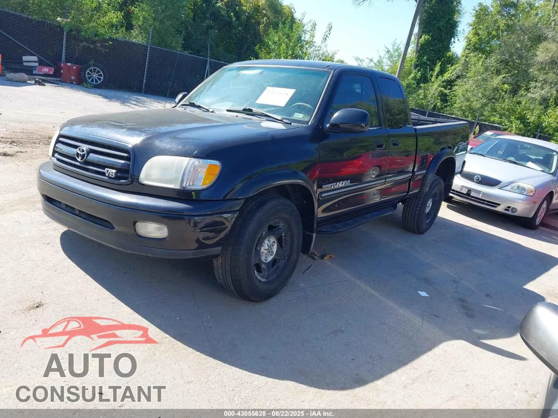 2001 TOYOTA TUNDRA Damaged VIN 5TBBT48111S158097 – rear exterior 2001 TOYOTA TUNDRA Damaged VIN 5TBBT48111S158097 – rear exterior