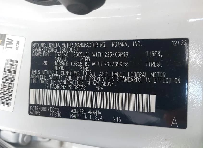 2023 TOYOTA Highlander Used VIN 5TDABRCH7PS568578 – photo 16 2023 TOYOTA Highlander Used VIN 5TDABRCH7PS568578 – photo 16