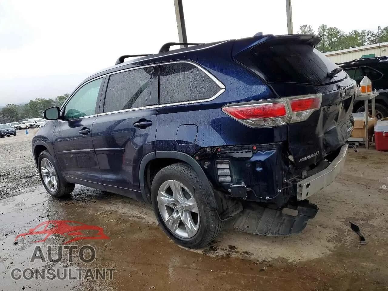 2014 TOYOTA HIGHLANDER Damaged VIN 5TDDKRFH7ES052985 – rear exterior 2014 TOYOTA HIGHLANDER Damaged VIN 5TDDKRFH7ES052985 – rear exterior