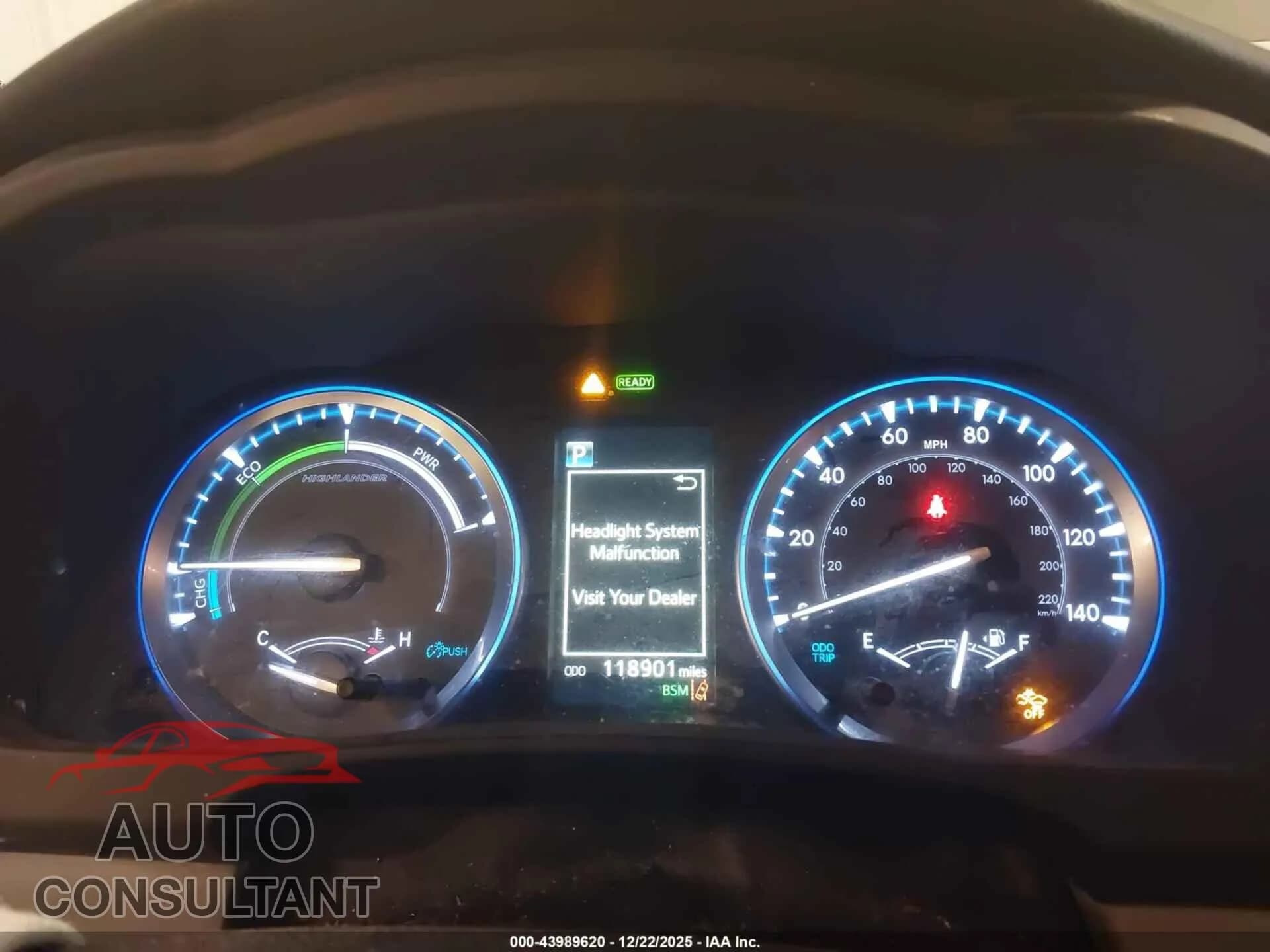 2019 TOYOTA HIGHLANDER HYBRID Damaged VIN 5TDJGRFHXKS075340 – exterior detail 2019 TOYOTA HIGHLANDER HYBRID Damaged VIN 5TDJGRFHXKS075340 – exterior detail