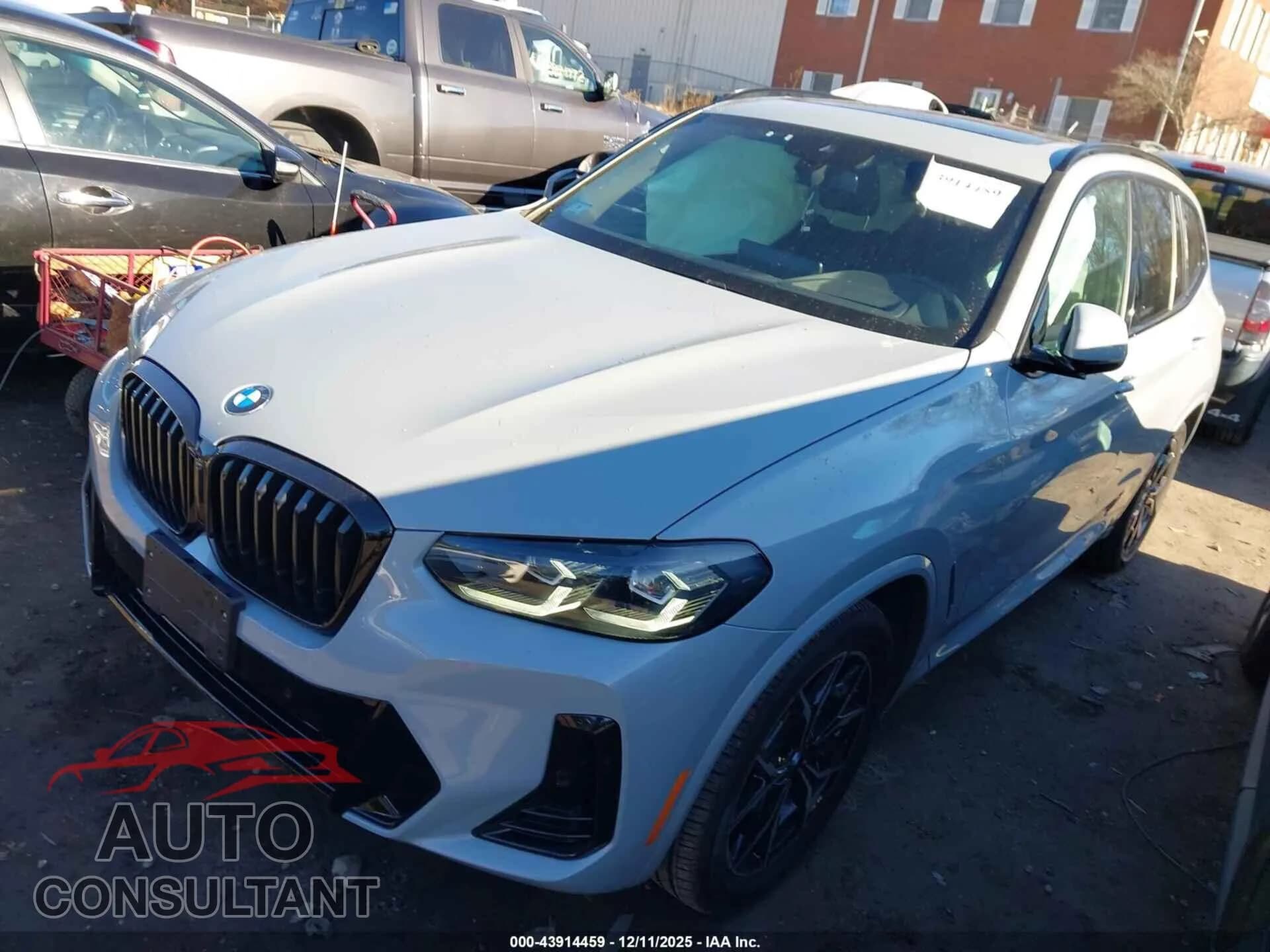 2022 BMW X3 Damaged VIN 5UX53DP07N9J09101 – rear exterior 2022 BMW X3 Damaged VIN 5UX53DP07N9J09101 – rear exterior
