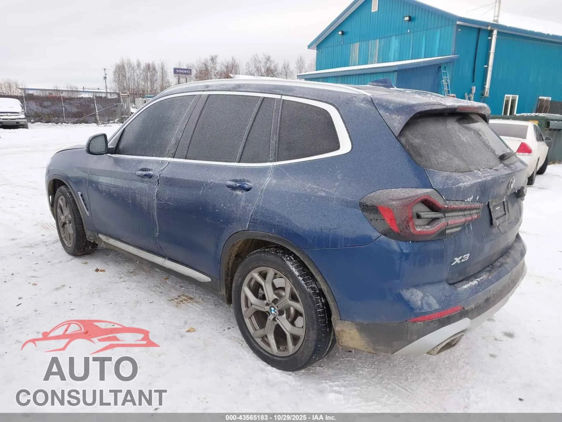 2022 BMW X3 Damaged VIN 5UX53DP07N9L16667 – side profile 2022 BMW X3 Damaged VIN 5UX53DP07N9L16667 – side profile