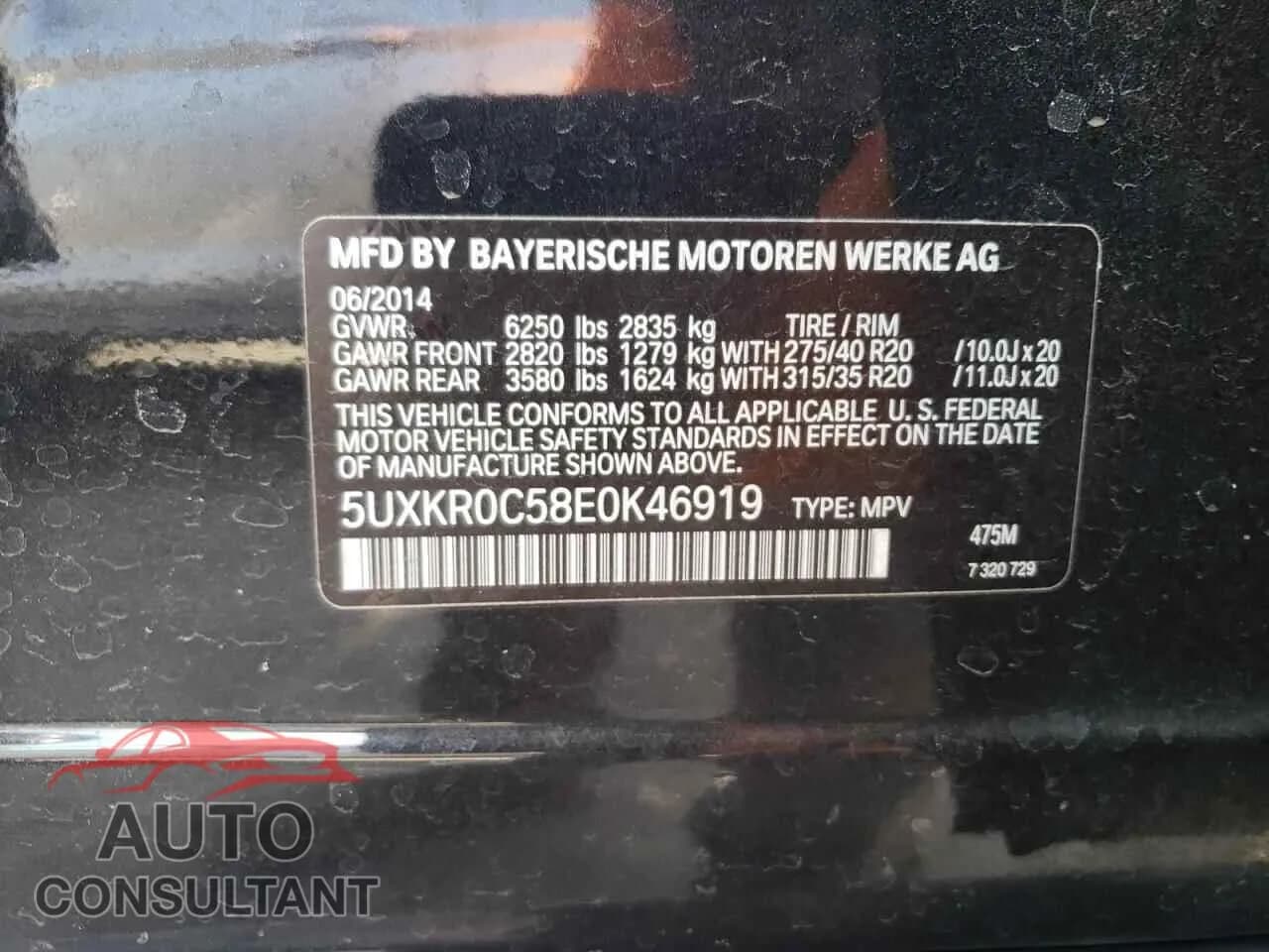 2014 BMW X5 Damaged VIN 5UXKR0C58E0K46919 – photo 13 2014 BMW X5 Damaged VIN 5UXKR0C58E0K46919 – photo 13