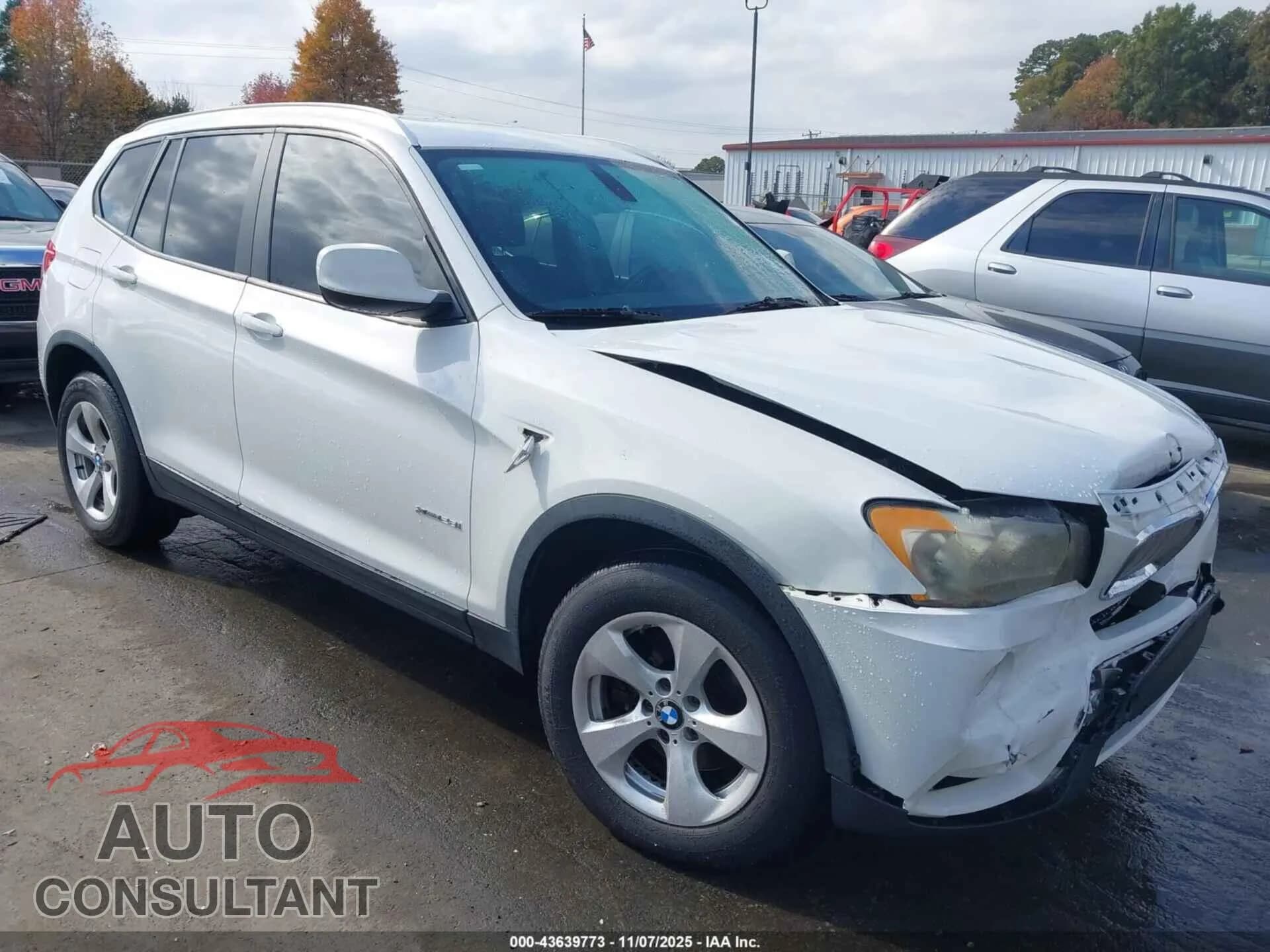 2011 BMW X3 Damaged VIN 5UXWX5C54BL702624 – front exterior 2011 BMW X3 Damaged VIN 5UXWX5C54BL702624 – front exterior