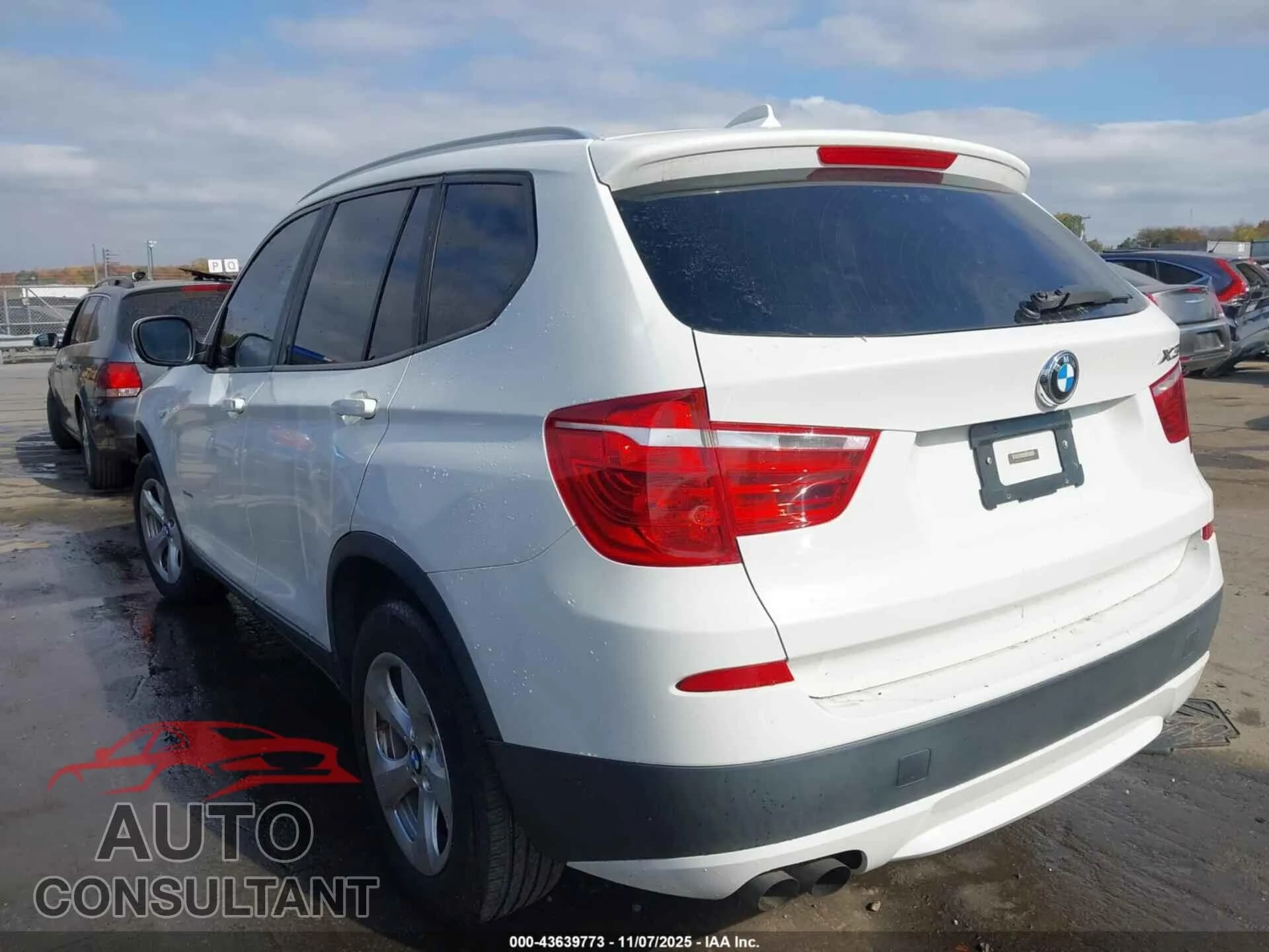 2011 BMW X3 Damaged VIN 5UXWX5C54BL702624 – side profile 2011 BMW X3 Damaged VIN 5UXWX5C54BL702624 – side profile