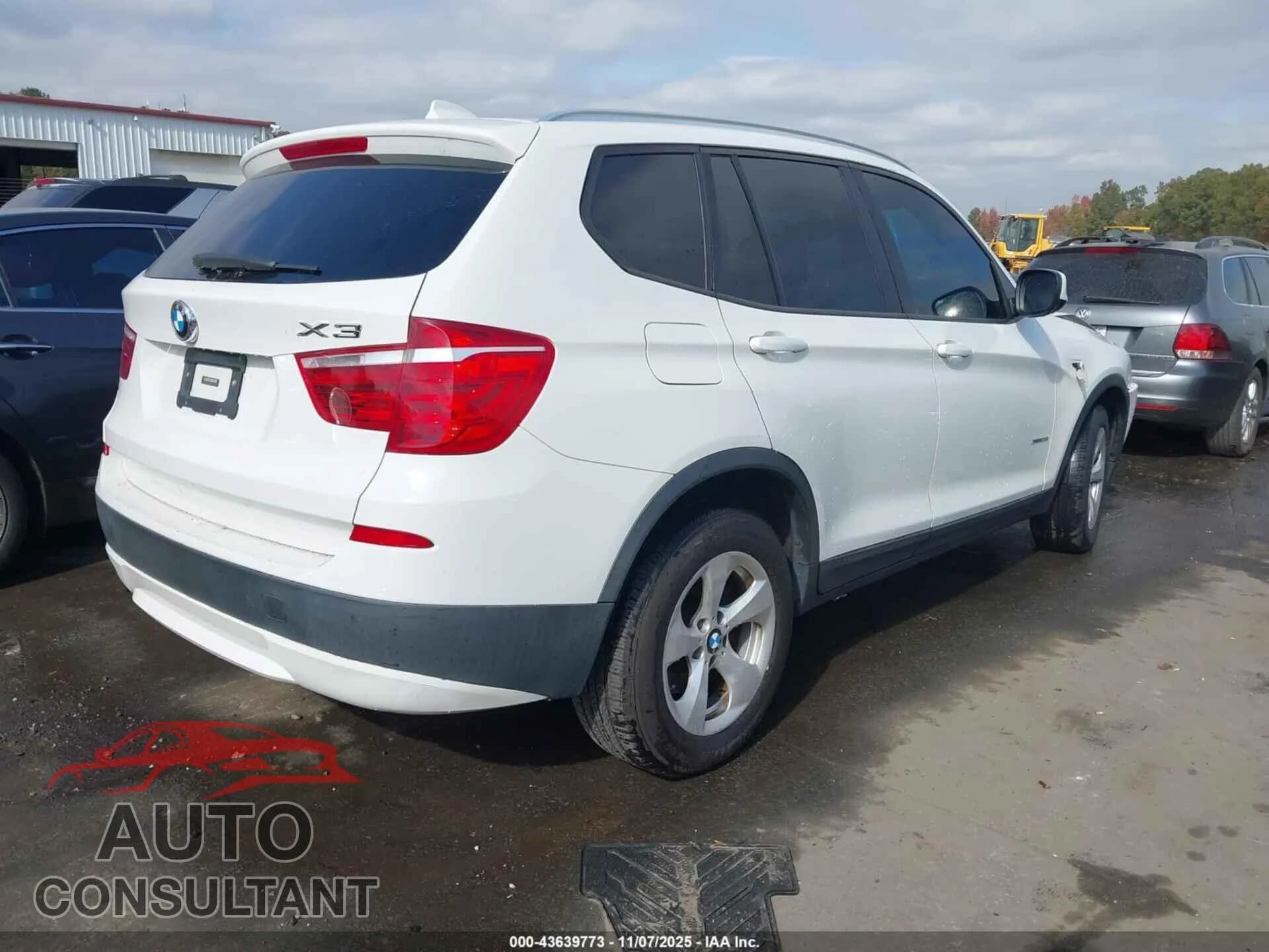 2011 BMW X3 Damaged VIN 5UXWX5C54BL702624 – dashboard 2011 BMW X3 Damaged VIN 5UXWX5C54BL702624 – dashboard