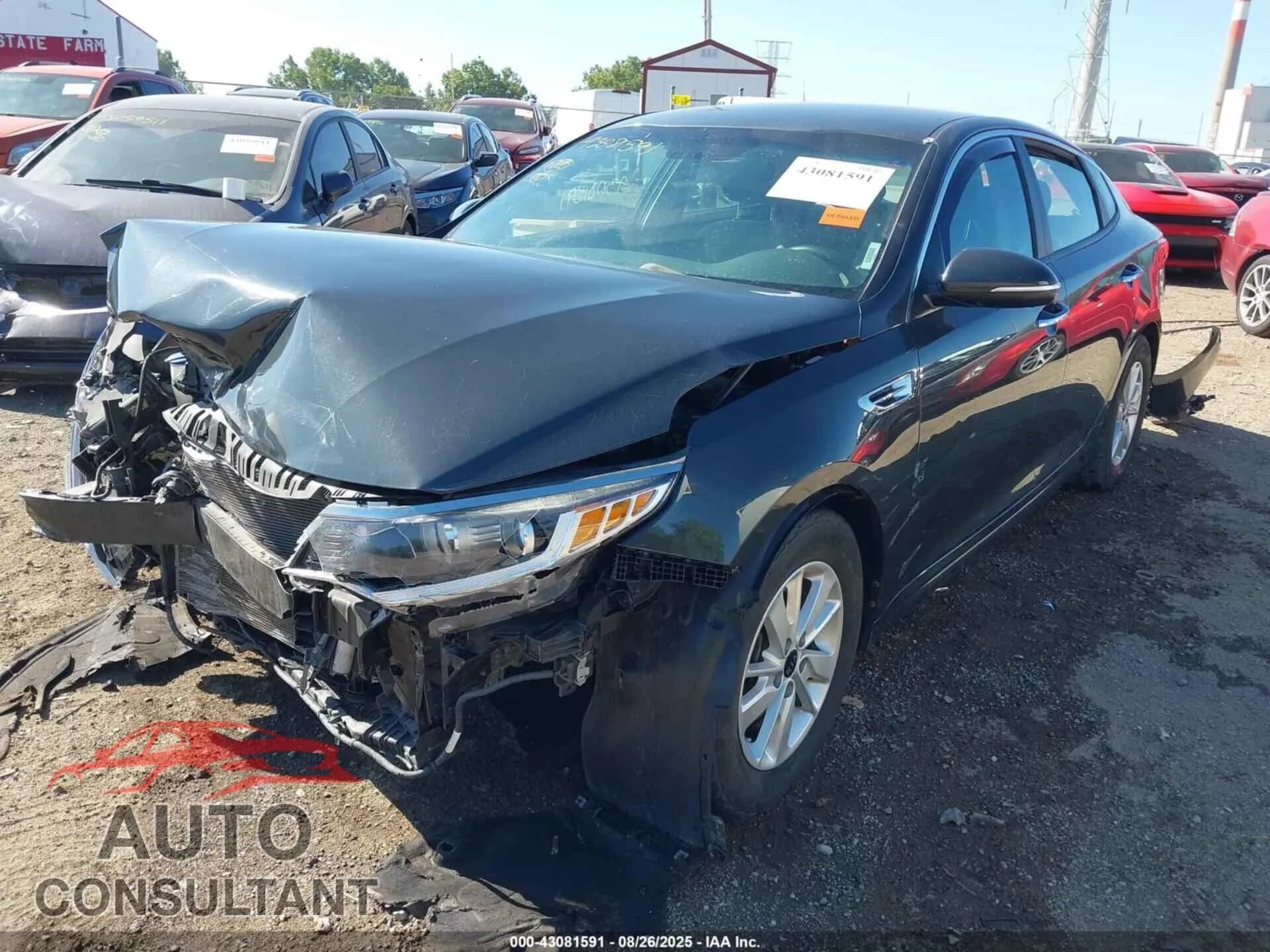 2016 KIA OPTIMA Damaged VIN 5XXGT4L32GG028099 – rear exterior 2016 KIA OPTIMA Damaged VIN 5XXGT4L32GG028099 – rear exterior