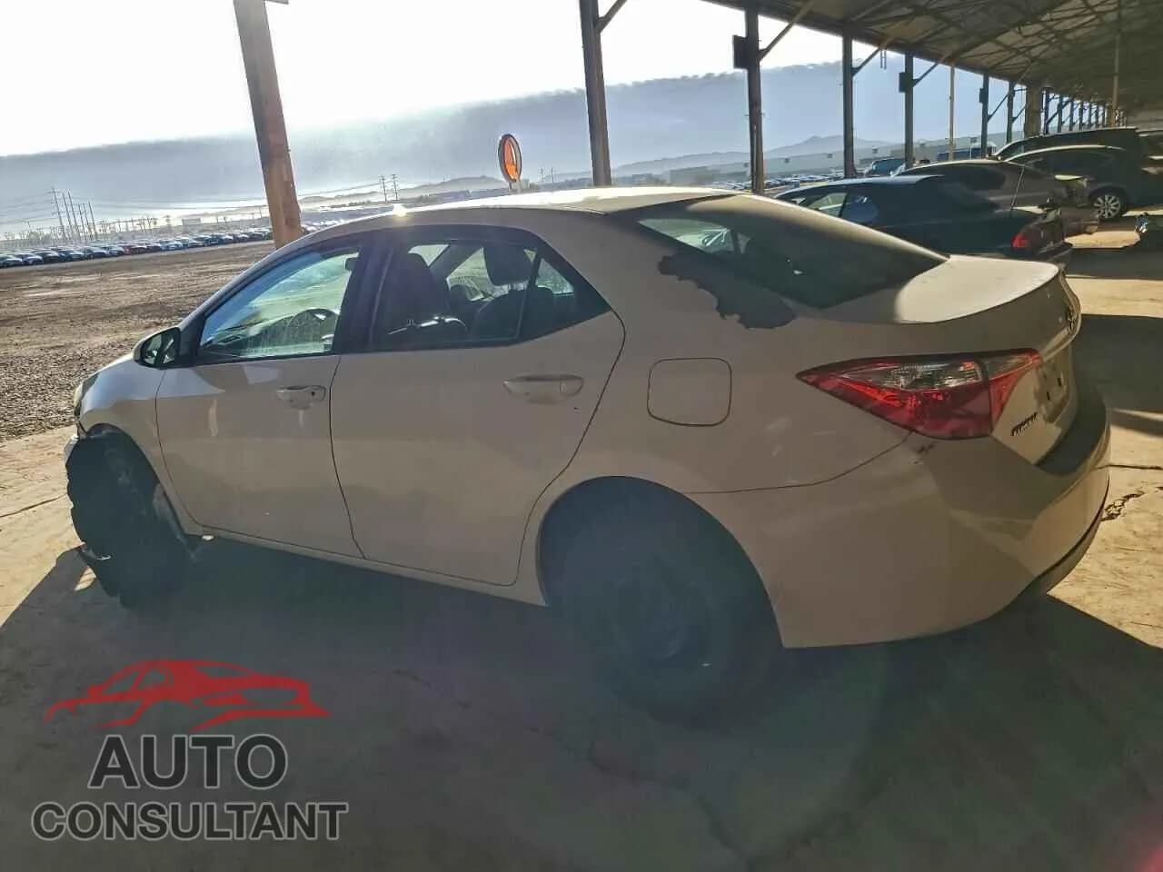 2016 TOYOTA COROLLA Damaged VIN 5YFBURHE4GP392496 – rear exterior 2016 TOYOTA COROLLA Damaged VIN 5YFBURHE4GP392496 – rear exterior