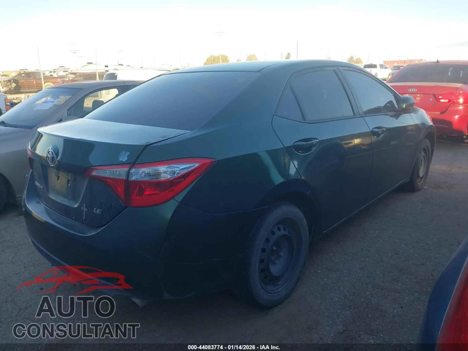 2014 TOYOTA COROLLA Damaged VIN 5YFBURHE5EP128989 – dashboard 2014 TOYOTA COROLLA Damaged VIN 5YFBURHE5EP128989 – dashboard