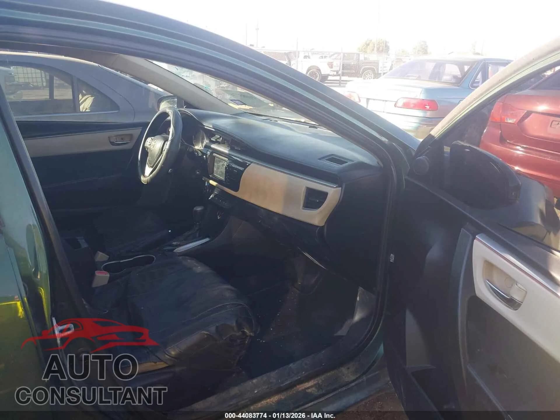 2014 TOYOTA COROLLA Damaged VIN 5YFBURHE5EP128989 – interior seats 2014 TOYOTA COROLLA Damaged VIN 5YFBURHE5EP128989 – interior seats