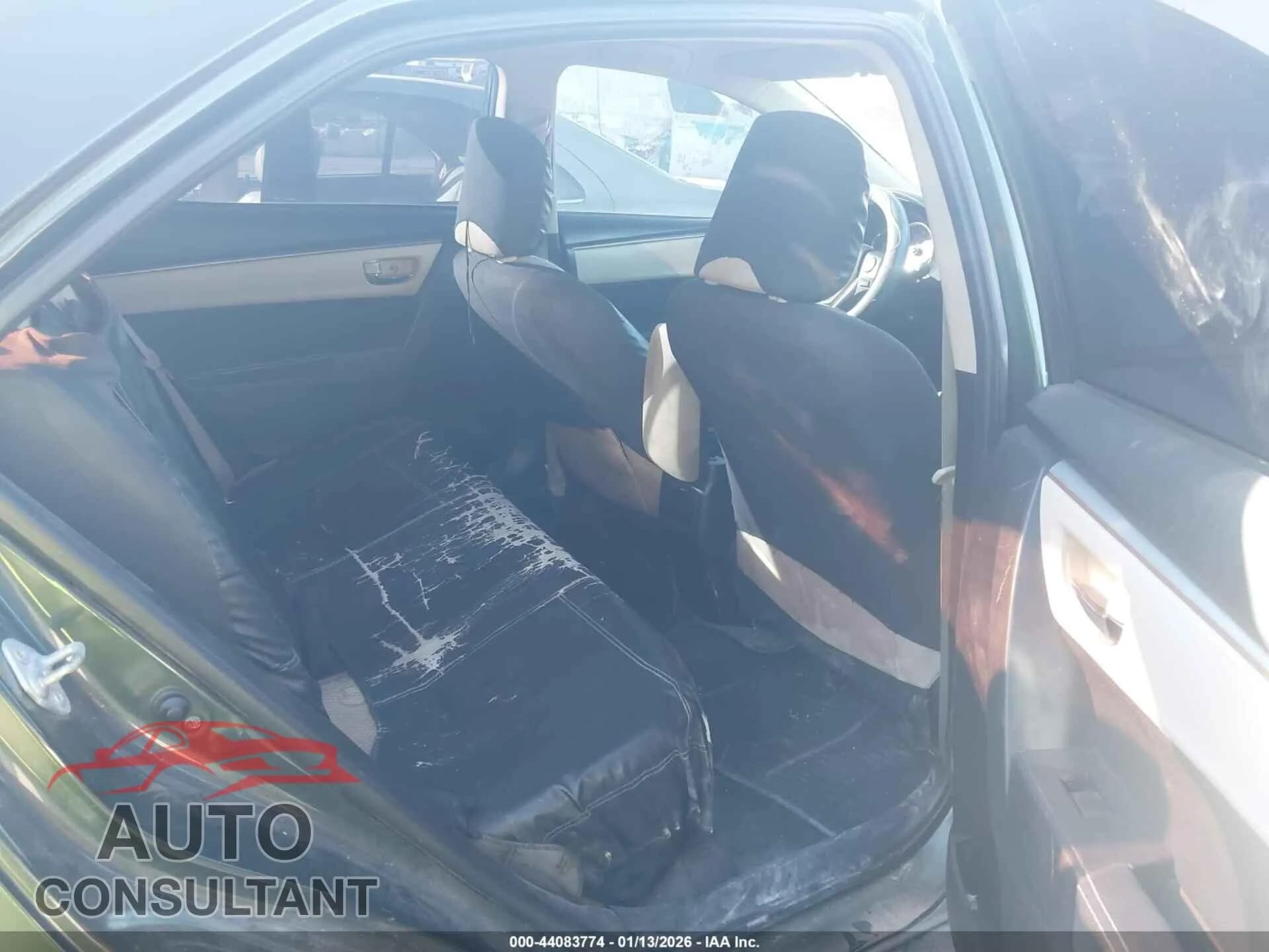 2014 TOYOTA COROLLA Damaged VIN 5YFBURHE5EP128989 – undercarriage 2014 TOYOTA COROLLA Damaged VIN 5YFBURHE5EP128989 – undercarriage