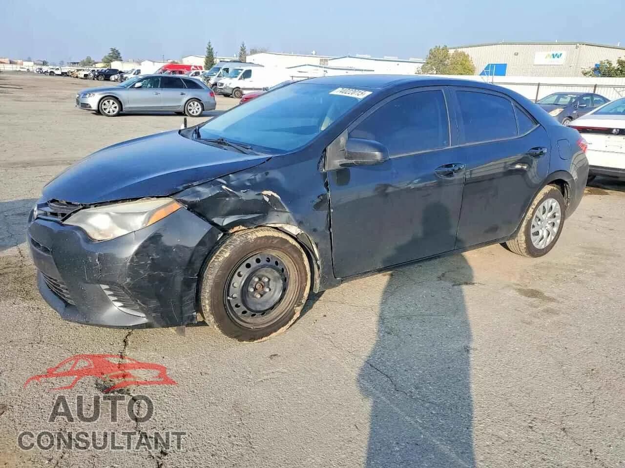 2015 TOYOTA COROLLA Damaged VIN 5YFBURHE7FP317225 – front exterior 2015 TOYOTA COROLLA Damaged VIN 5YFBURHE7FP317225 – front exterior