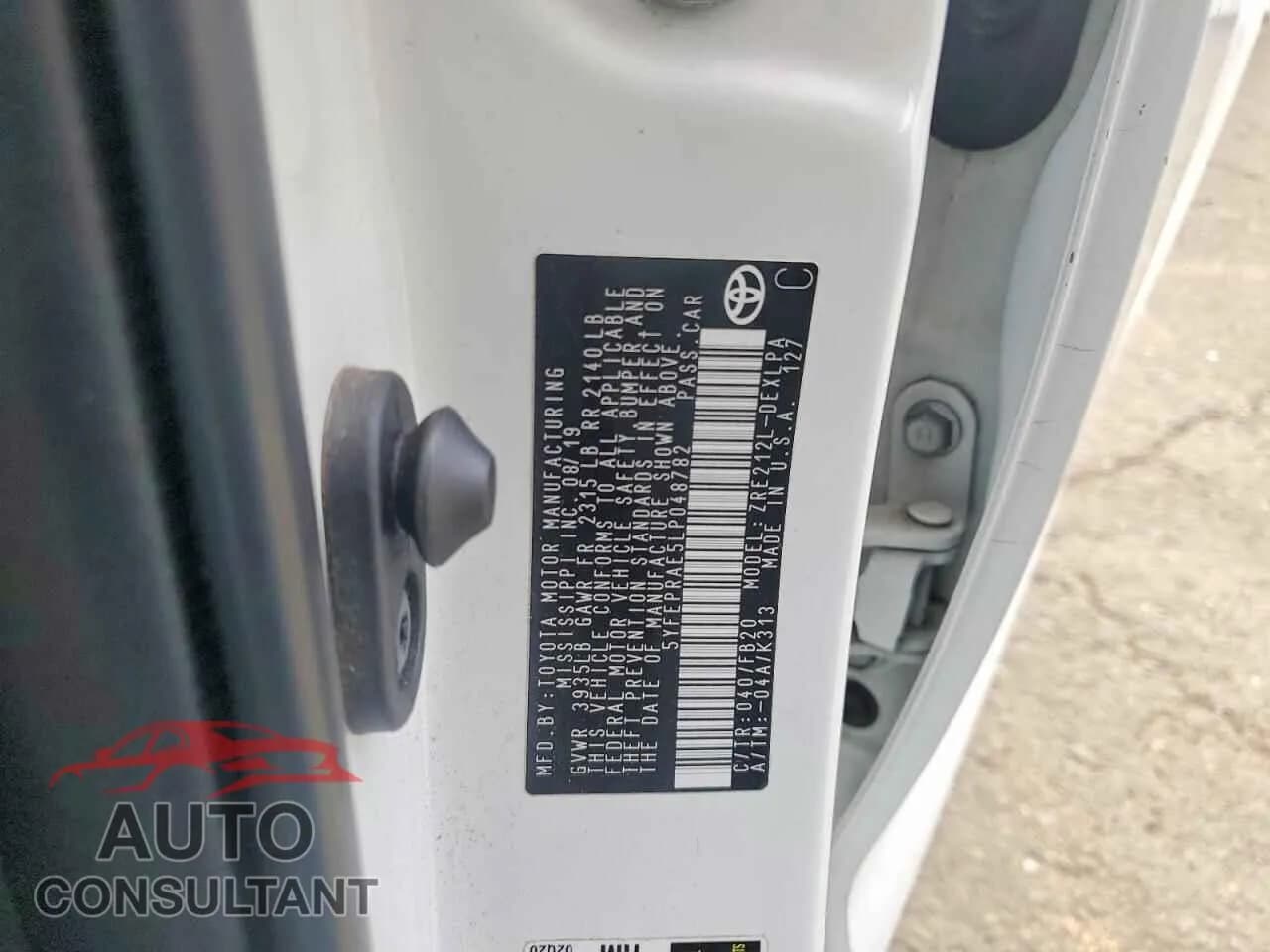 2020 TOYOTA COROLLA Damaged VIN 5YFEPRAE5LP048782 – photo 12 2020 TOYOTA COROLLA Damaged VIN 5YFEPRAE5LP048782 – photo 12