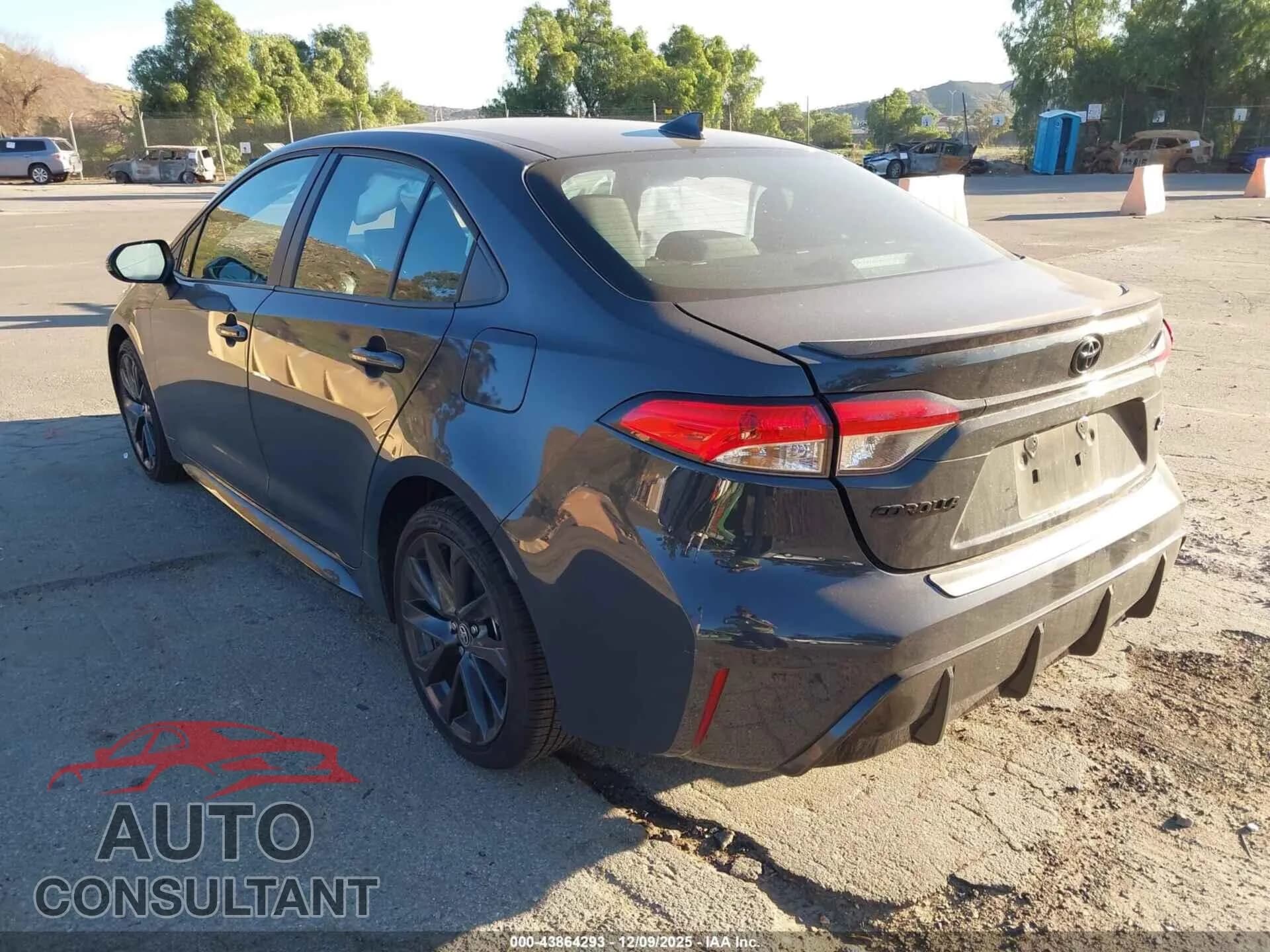 2025 TOYOTA COROLLA Damaged VIN 5YFS4MCEXSP237261 – side profile 2025 TOYOTA COROLLA Damaged VIN 5YFS4MCEXSP237261 – side profile