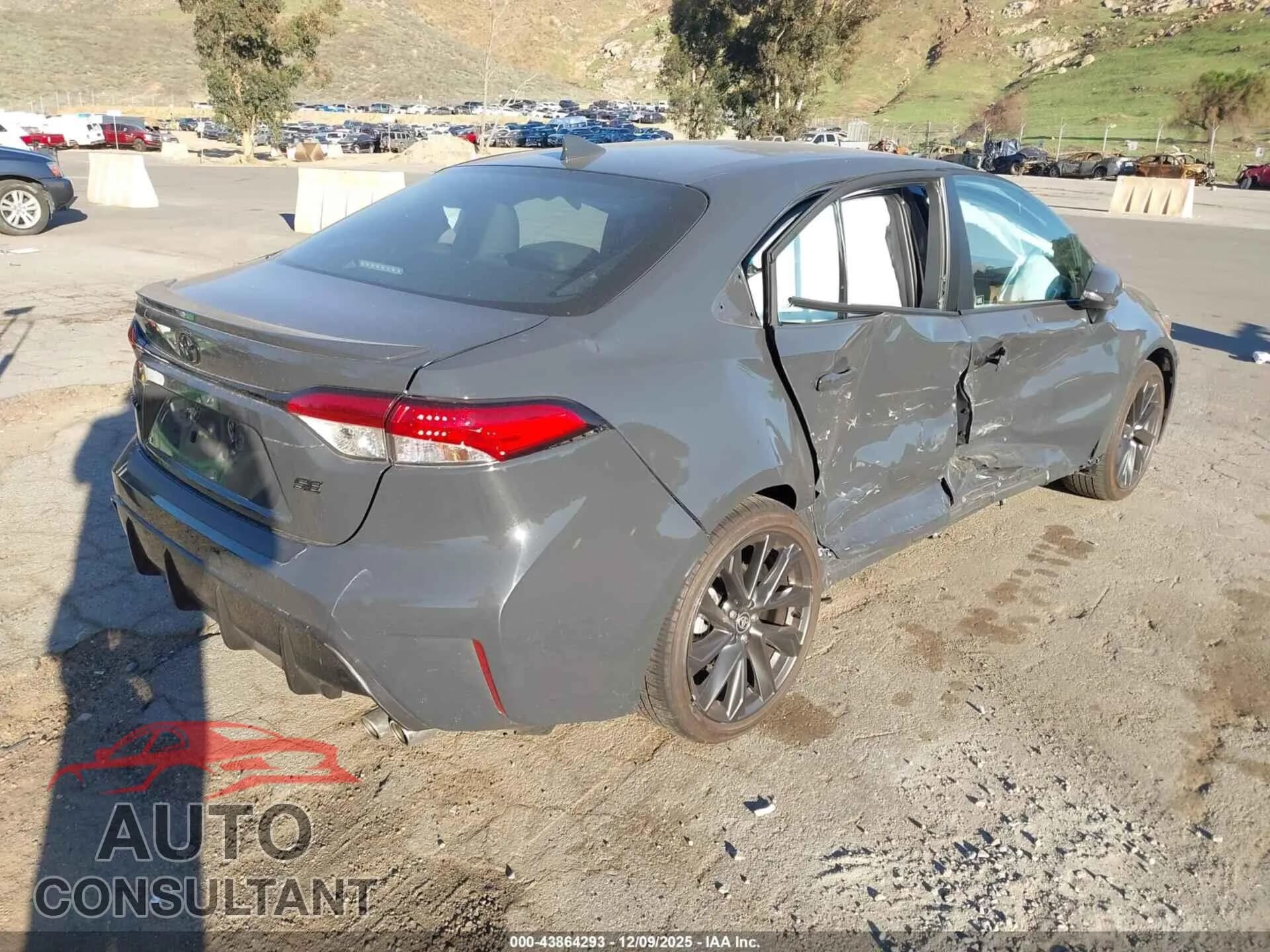 2025 TOYOTA COROLLA Damaged VIN 5YFS4MCEXSP237261 – dashboard 2025 TOYOTA COROLLA Damaged VIN 5YFS4MCEXSP237261 – dashboard