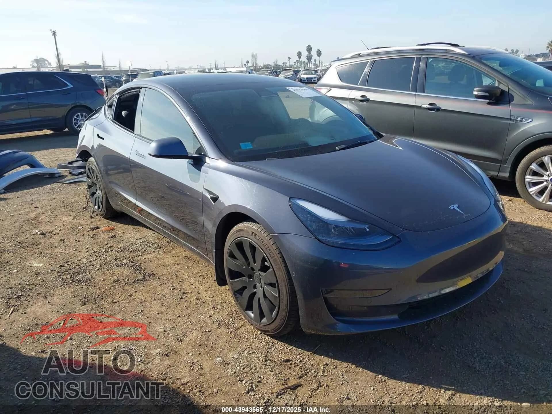 2021 TESLA MODEL 3 Damaged VIN 5YJ3E1EA6MF094768 – front exterior 2021 TESLA MODEL 3 Damaged VIN 5YJ3E1EA6MF094768 – front exterior