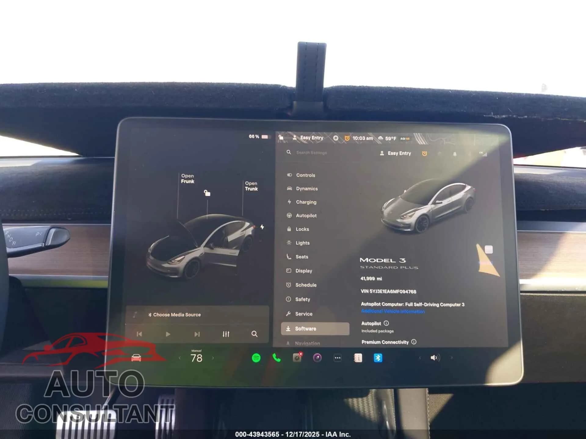 2021 TESLA MODEL 3 Damaged VIN 5YJ3E1EA6MF094768 – photo 18 2021 TESLA MODEL 3 Damaged VIN 5YJ3E1EA6MF094768 – photo 18