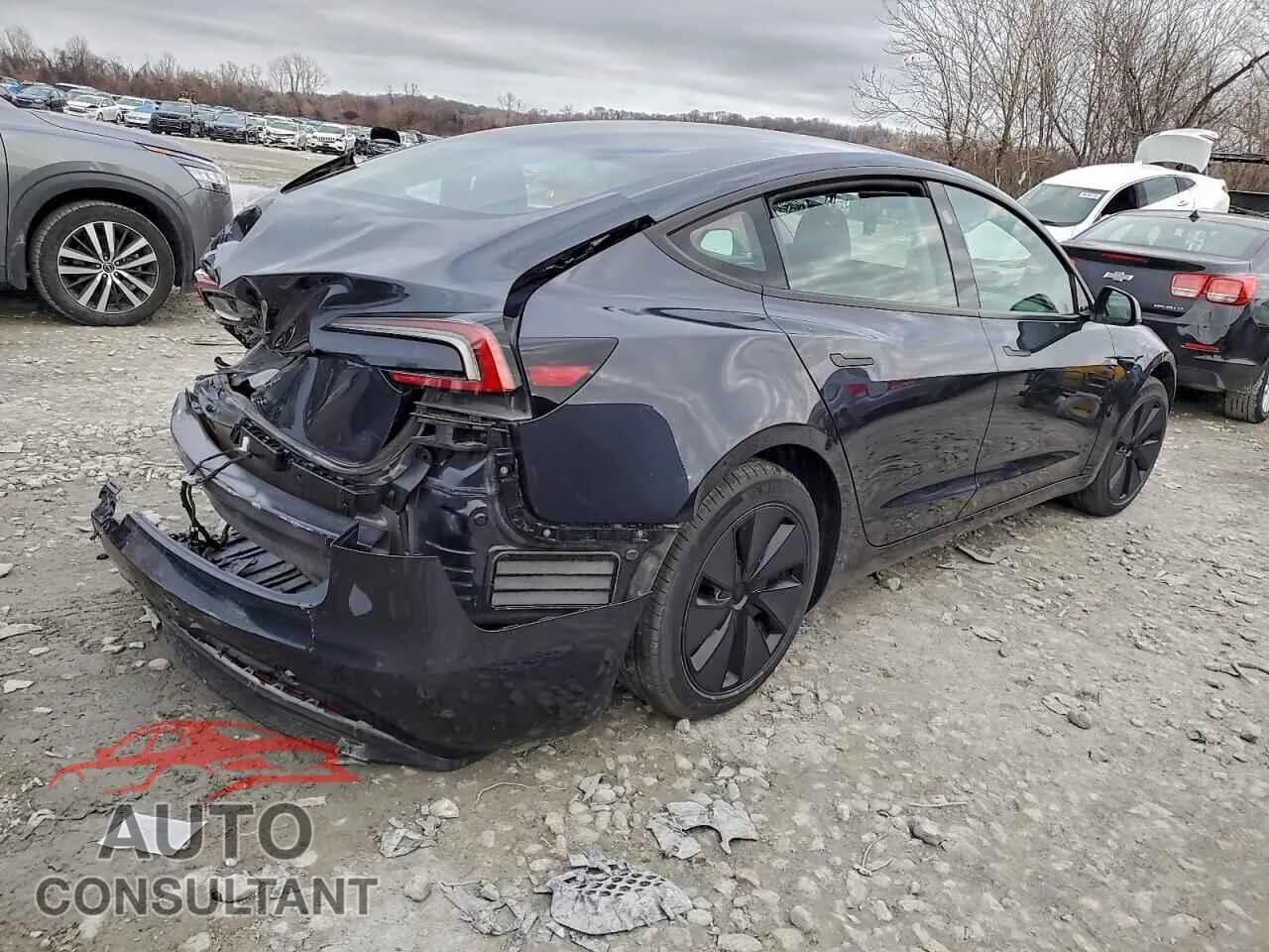 2025 TESLA MODEL 3 Damaged VIN 5YJ3E1EA8SF989904 – side profile 2025 TESLA MODEL 3 Damaged VIN 5YJ3E1EA8SF989904 – side profile