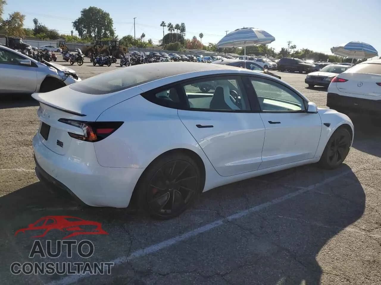 2024 TESLA MODEL 3 Damaged VIN 5YJ3E1ET1RF794948 – side profile 2024 TESLA MODEL 3 Damaged VIN 5YJ3E1ET1RF794948 – side profile