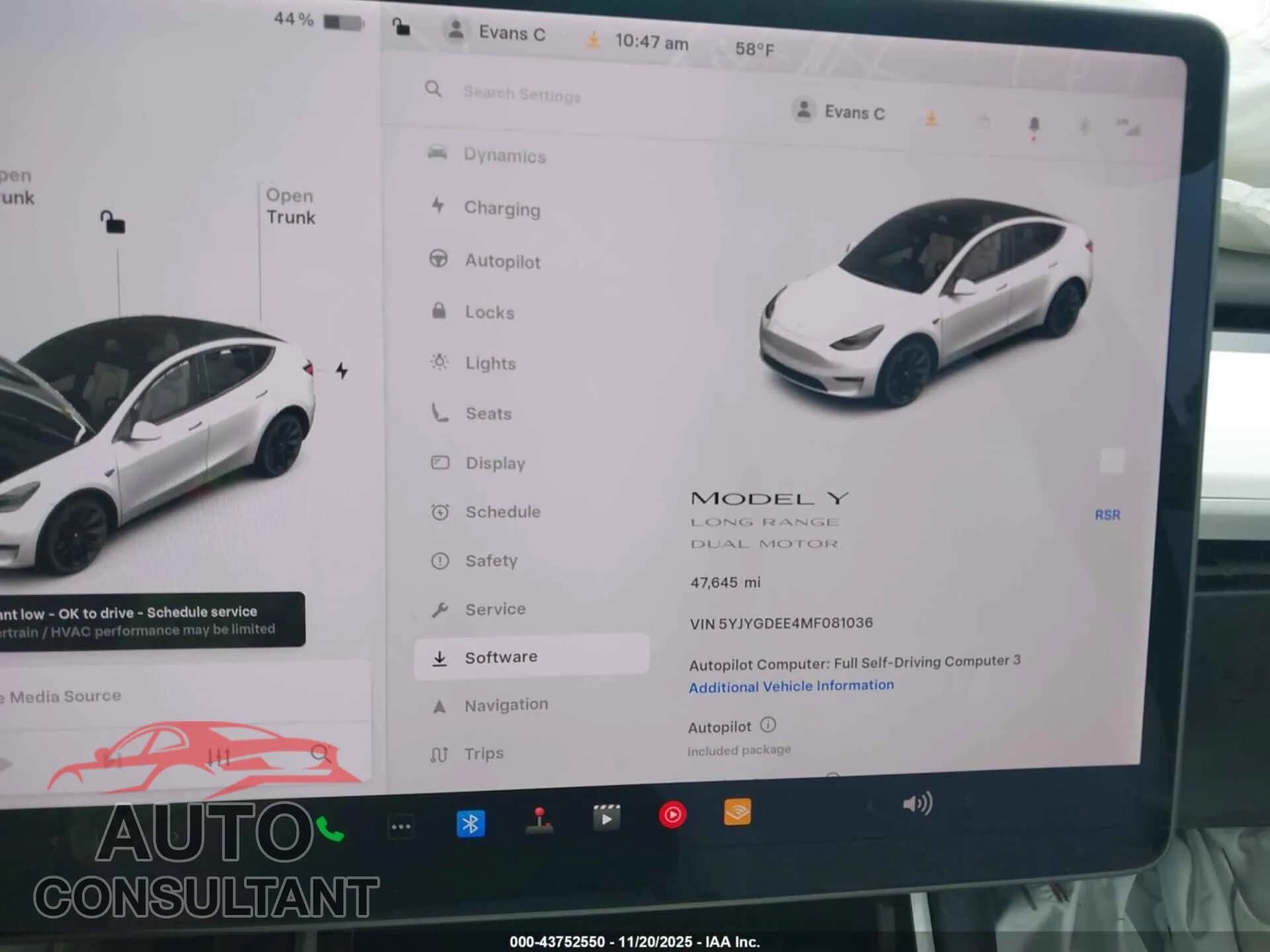 2021 TESLA MODEL Y Damaged VIN 5YJYGDEE4MF081036 – exterior detail 2021 TESLA MODEL Y Damaged VIN 5YJYGDEE4MF081036 – exterior detail