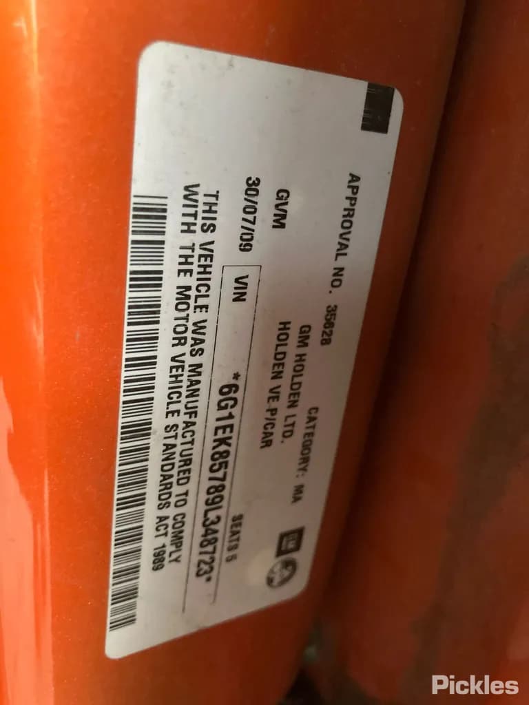 2009 Holden Commodore Used VIN 6G1EK85789L348723 – rear exterior 2009 Holden Commodore Used VIN 6G1EK85789L348723 – rear exterior