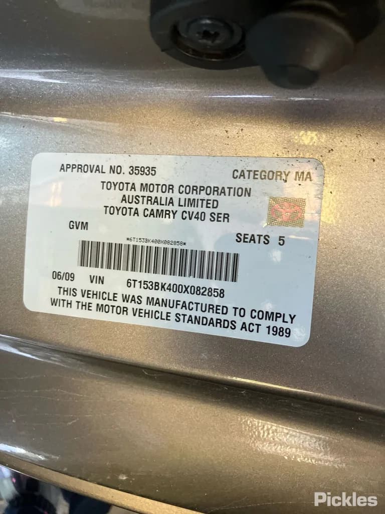 2009 Toyota Camry Used VIN 6T153BK400X082858 – side profile 2009 Toyota Camry Used VIN 6T153BK400X082858 – side profile