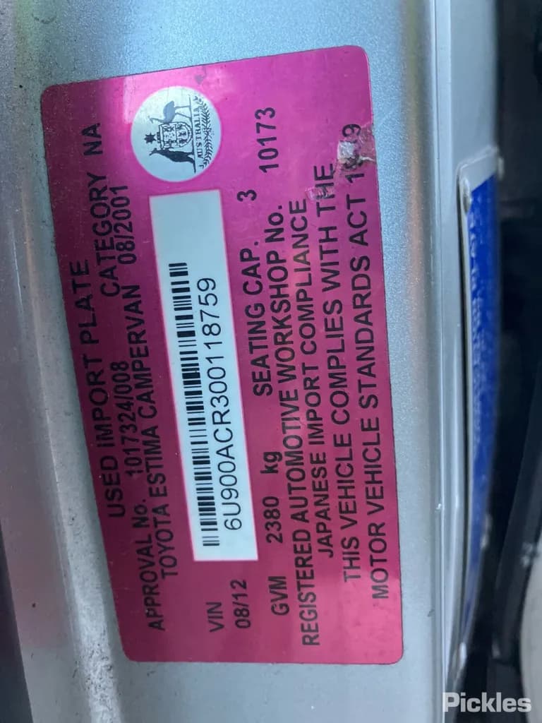 2001 Toyota Estima Used VIN 6U900ACR300118759 – photo 21 2001 Toyota Estima Used VIN 6U900ACR300118759 – photo 21