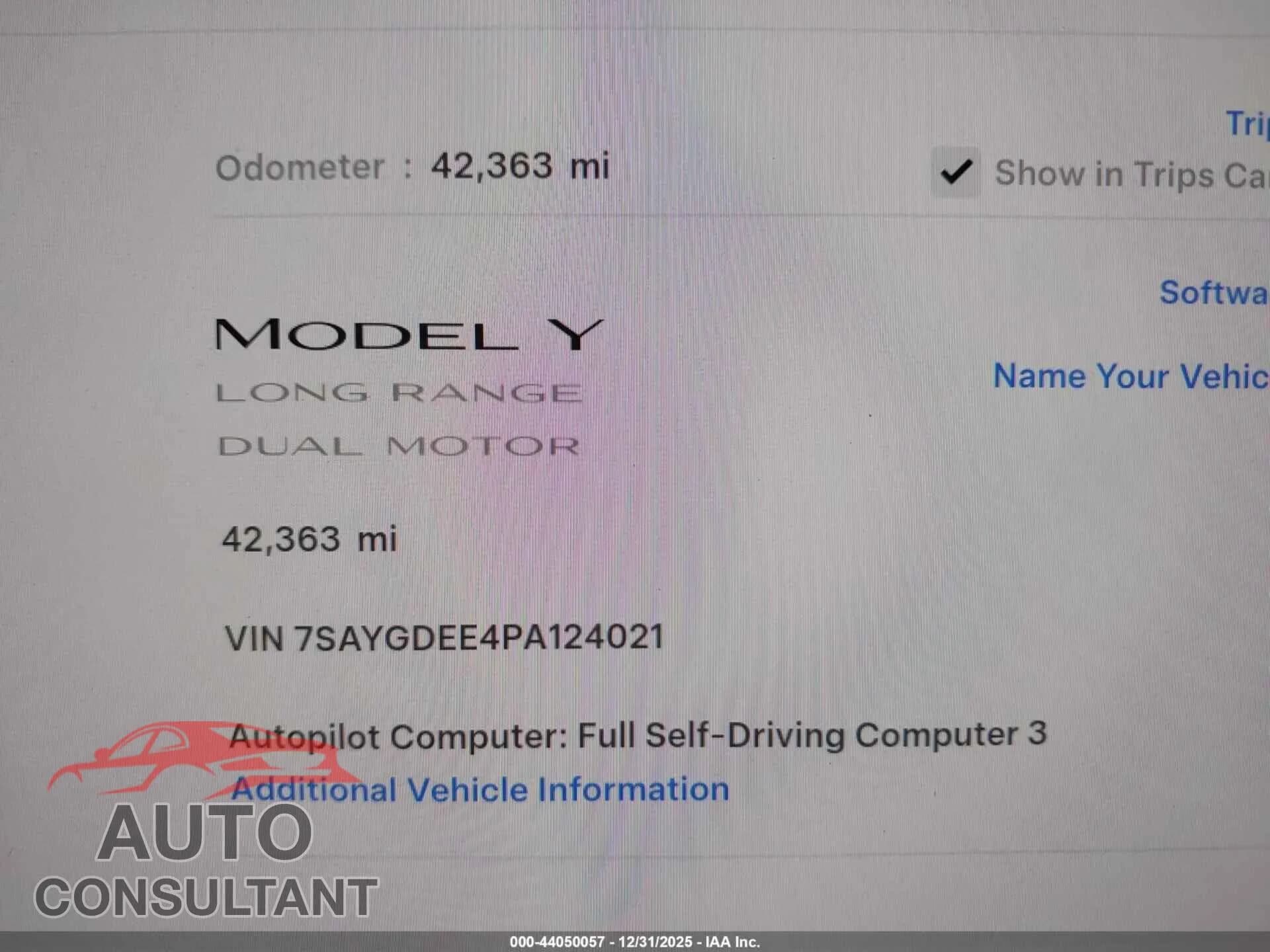 2023 TESLA MODEL Y Damaged VIN 7SAYGDEE4PA124021 – photo 16 2023 TESLA MODEL Y Damaged VIN 7SAYGDEE4PA124021 – photo 16