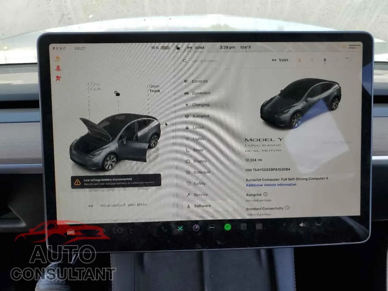 2023 TESLA MODEL Y Damaged VIN 7SAYGDEE8PA153084 – trunk area 2023 TESLA MODEL Y Damaged VIN 7SAYGDEE8PA153084 – trunk area